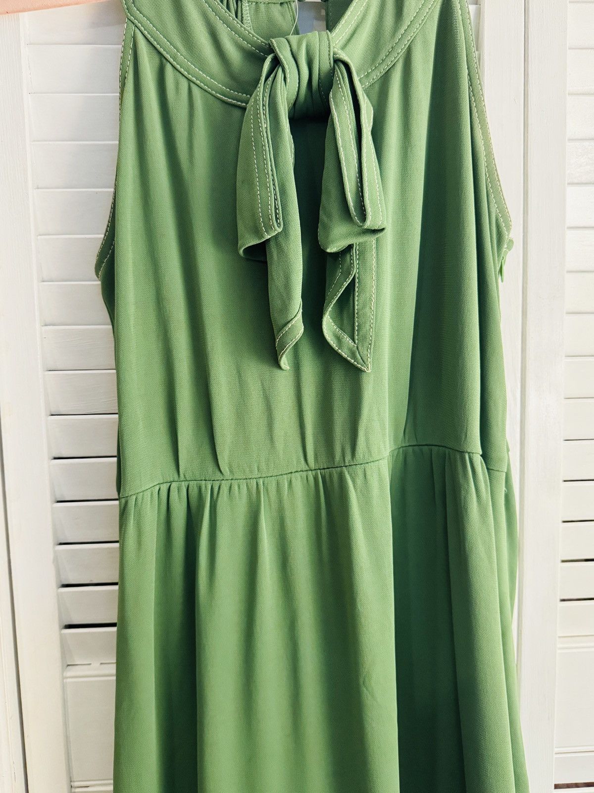 Tibi Retail $495 Tibi green sleeveless midi dress with tie Size M / US 6-8 / IT 42-44 - 8 Thumbnail