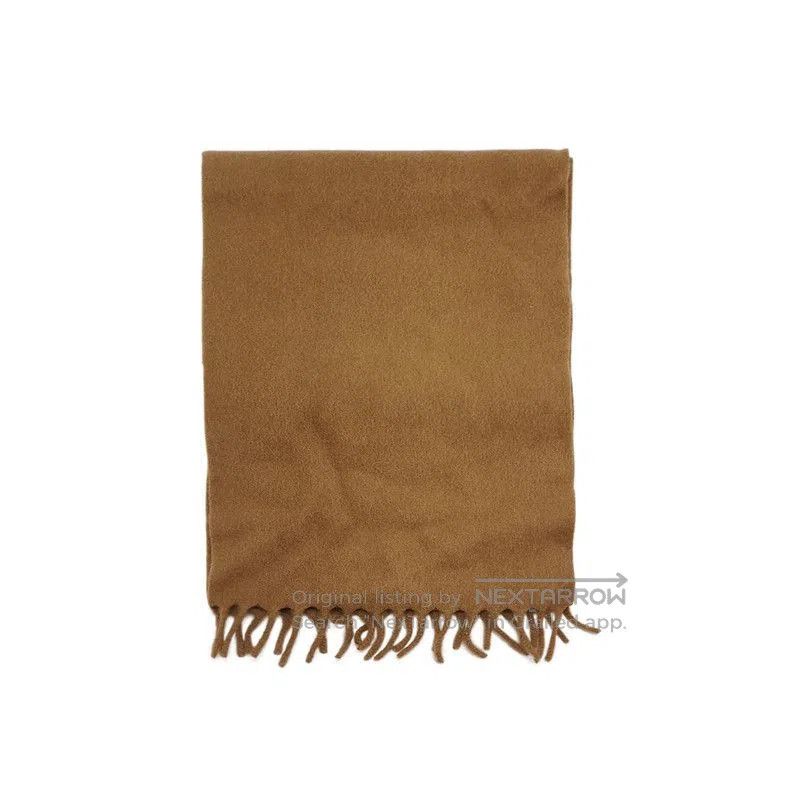 Prada Cashmere Logo Fringe Scarf.