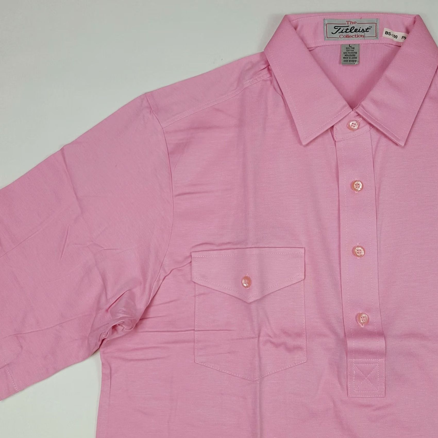 Titleist Titleist Golf Mens Size Large Pink Short Sleeve Collar Polo Shirt Pullover Japan Size US L / EU 52-54 / 3 - 3 Thumbnail