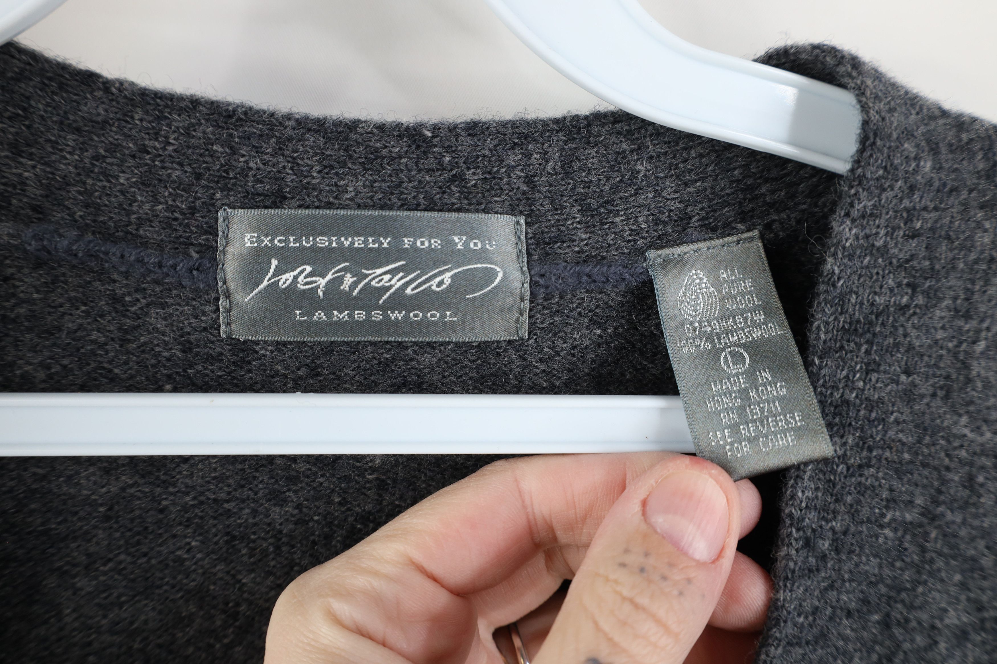Vintage Vintage 90s Streetwear Lambswool Cardigan Sweater Vest Gray Size US L / EU 52-54 / 3 - 5 Thumbnail