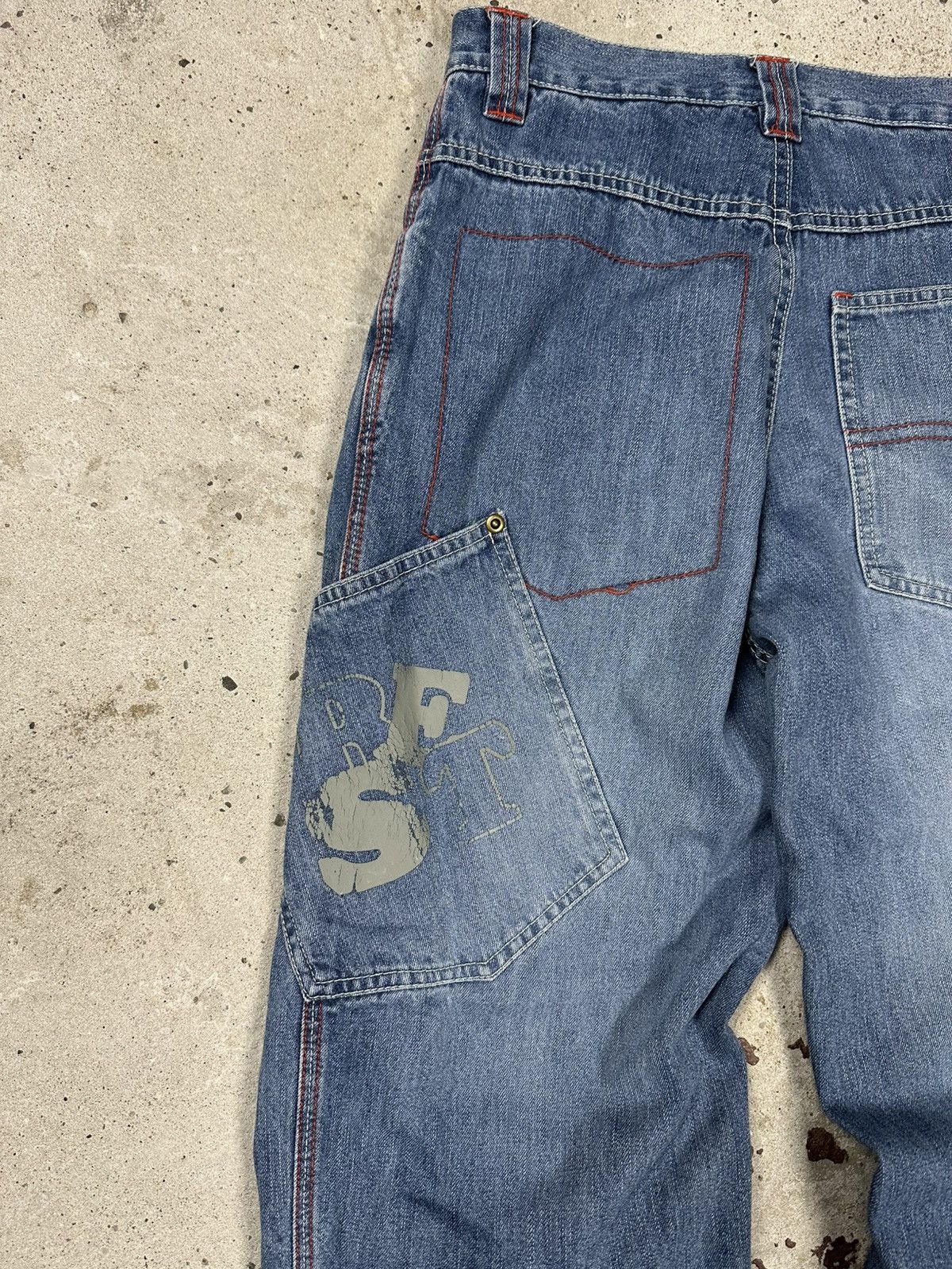 JNCO × Vintage Vintage Y2K Jnco Style Baggy Multi Pocket Denim Pants Jeans Size US 28 / EU 44 - 5 Thumbnail
