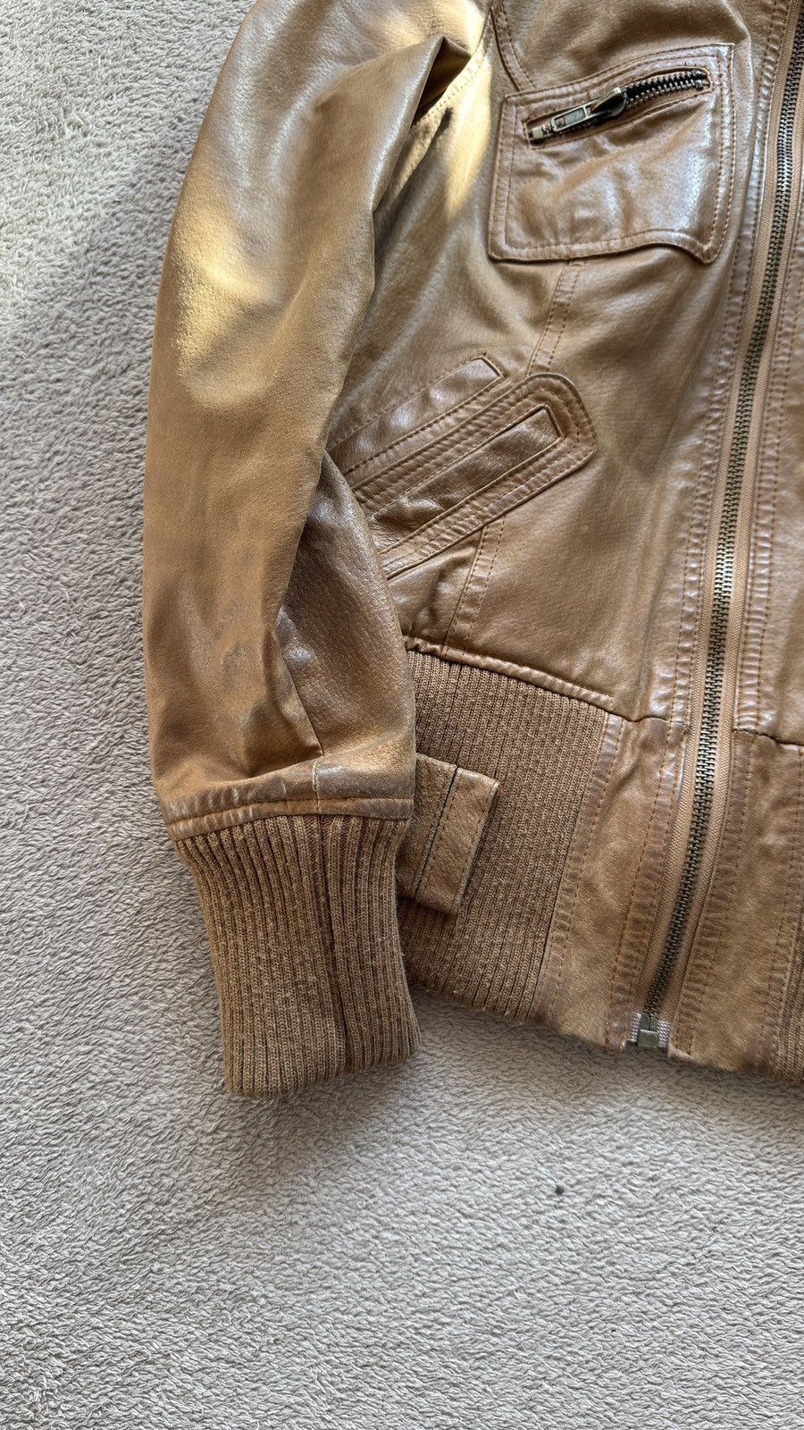 If Six Was Nine Vintage Y2K faded leather jacket Gucci Hysteric LGB style Size XL / US 12-14 / IT 48-50 - 3 Thumbnail