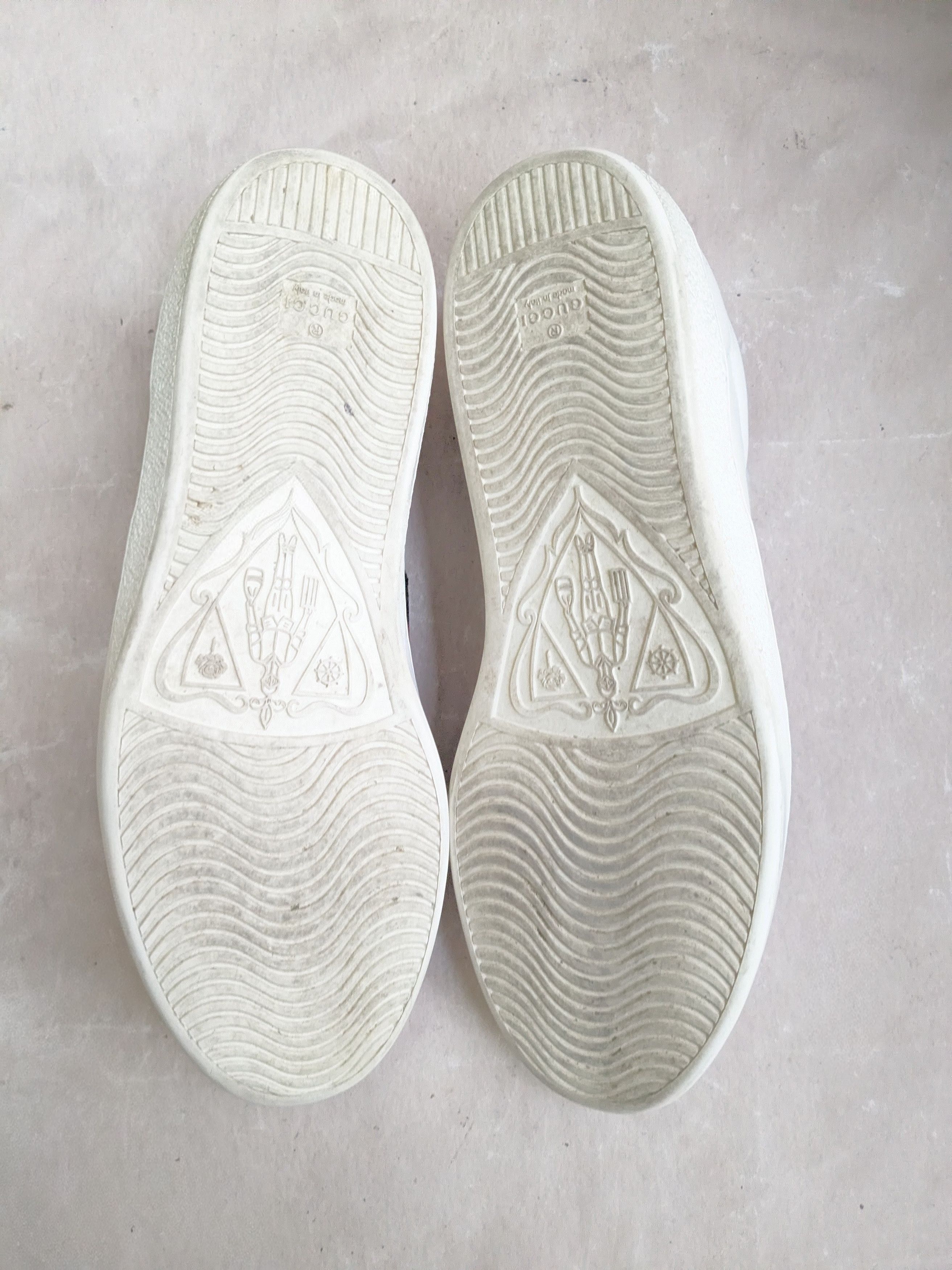 Gucci Gucci Ace Sneakers White 13.5 Red Low Tops Canvas Logo GG Size US 13 / EU 46 - 17 Thumbnail
