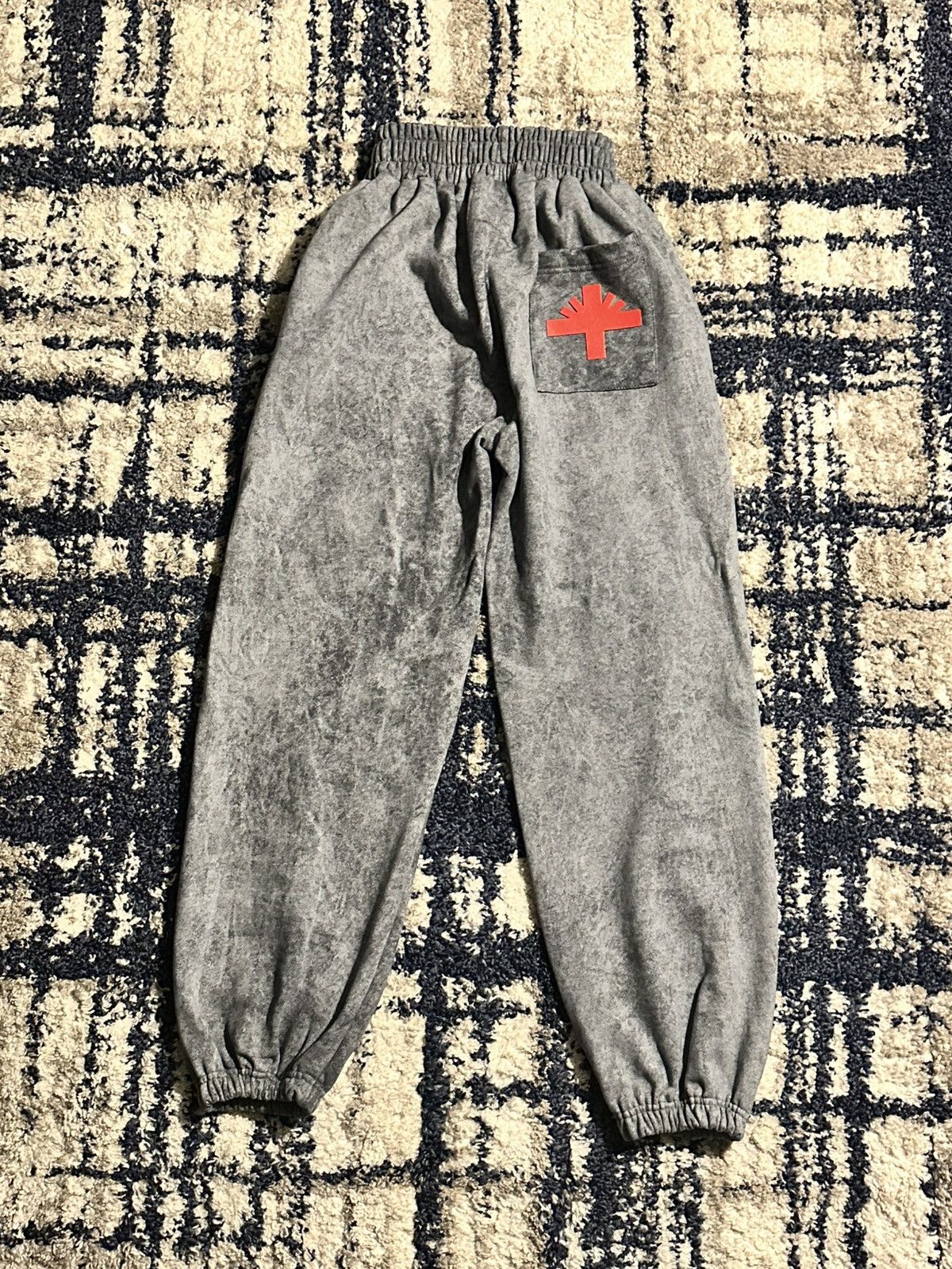 Vertabrae Vertabrae C-1 Sweatpants Washed Grey Red Size US 30 / EU 46 - 2 Thumbnail