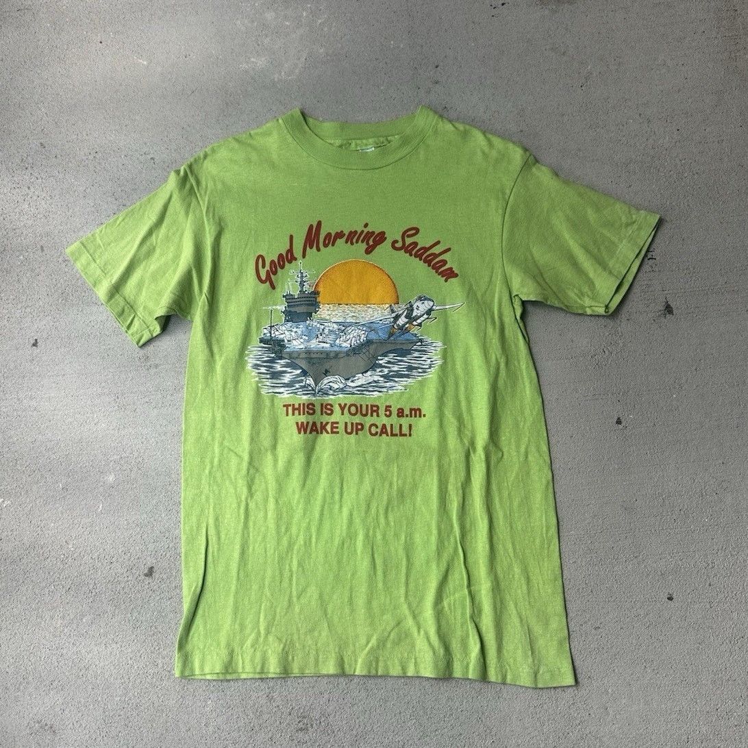 Hanes × Vintage VTG “Good Morning Saddam” Naval Size Medium Made In Usa Size US M / EU 48-50 / 2 - 1 Thumbnail