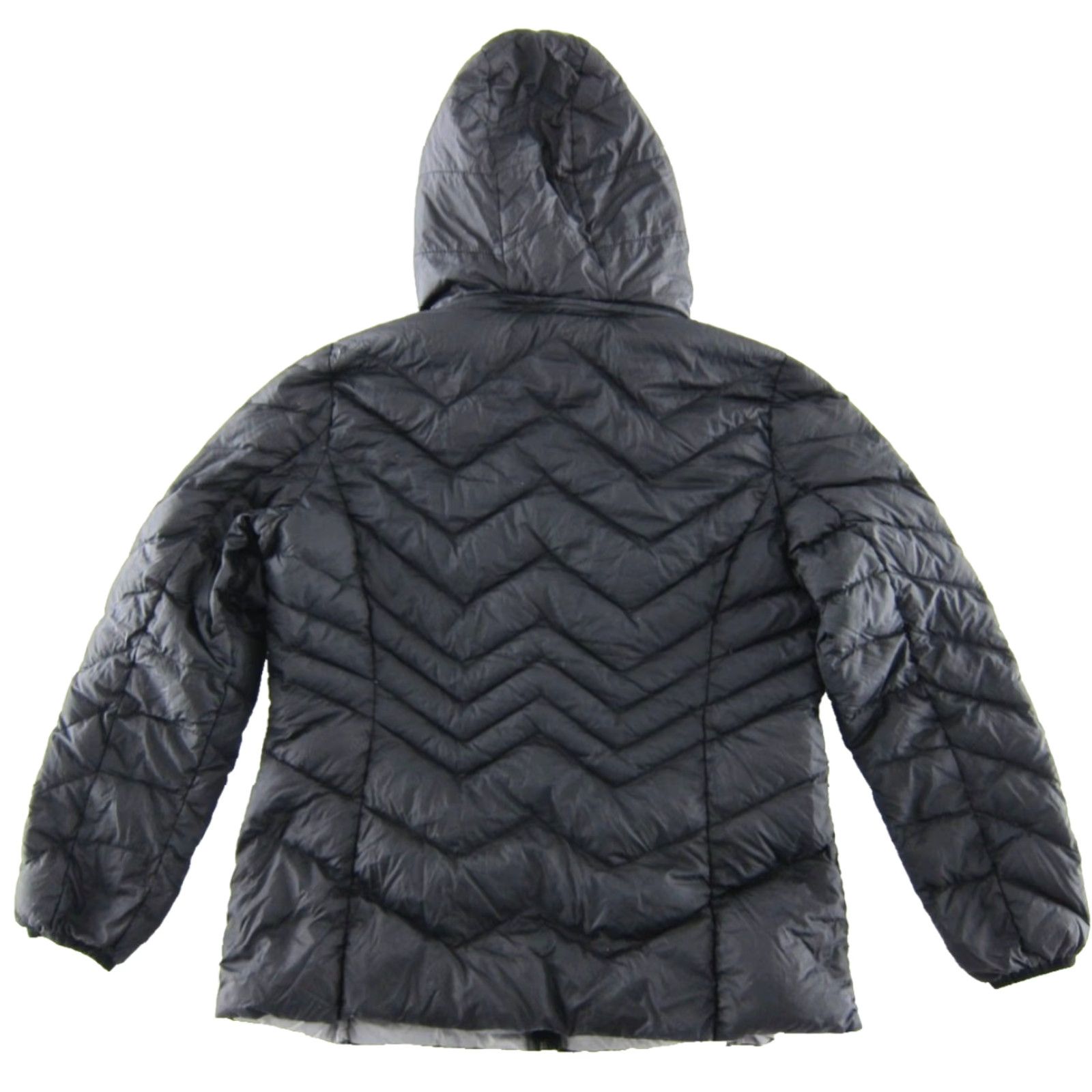 London Fog London Fog Women Jacket Nylon Down Lightweight Hooded Puffer Zip Black L Medium? Size L / US 10 / IT 46 - 2 Thumbnail