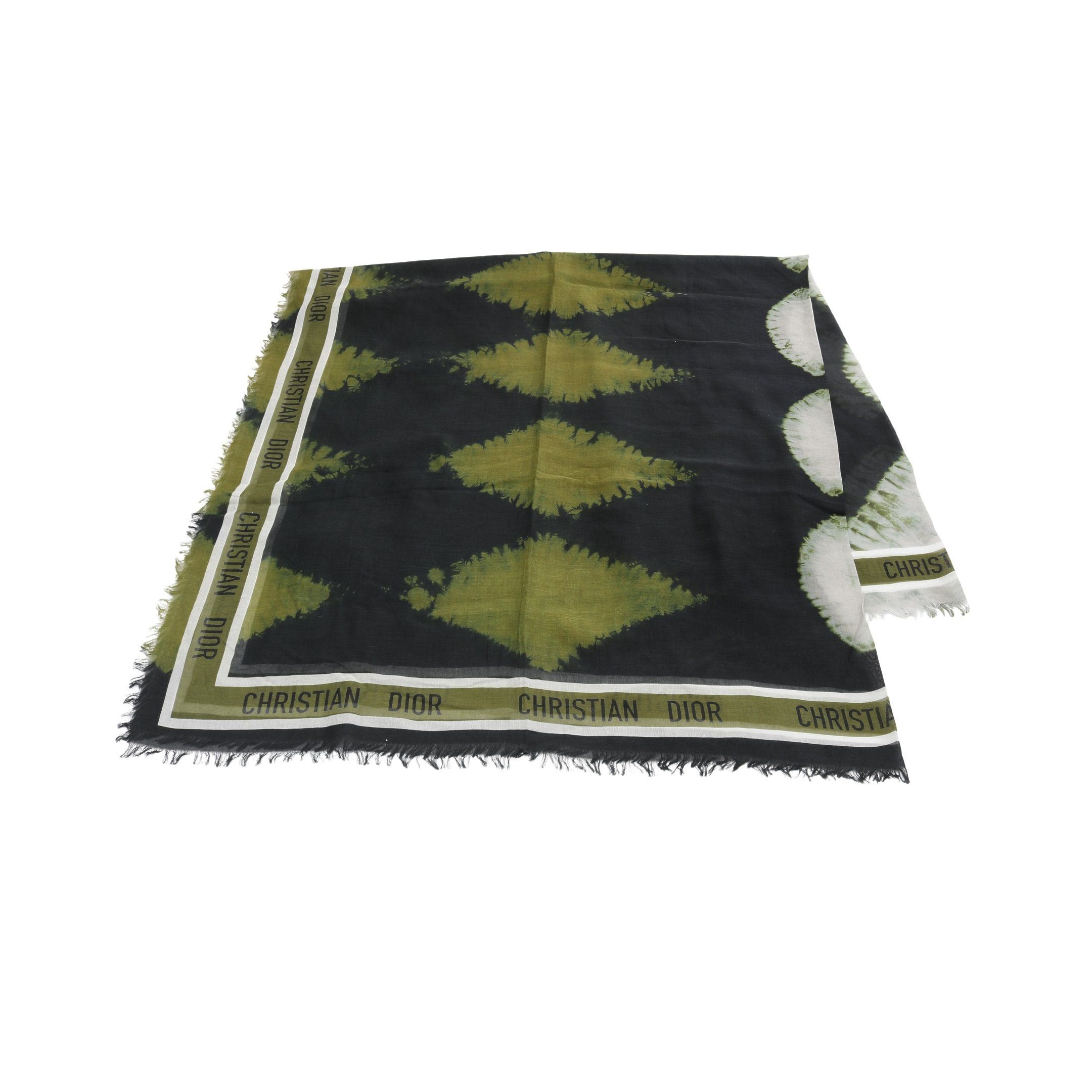 Dior Dior Stall Shawl Cotton Green Multicolor Size ONE SIZE - 1 Thumbnail