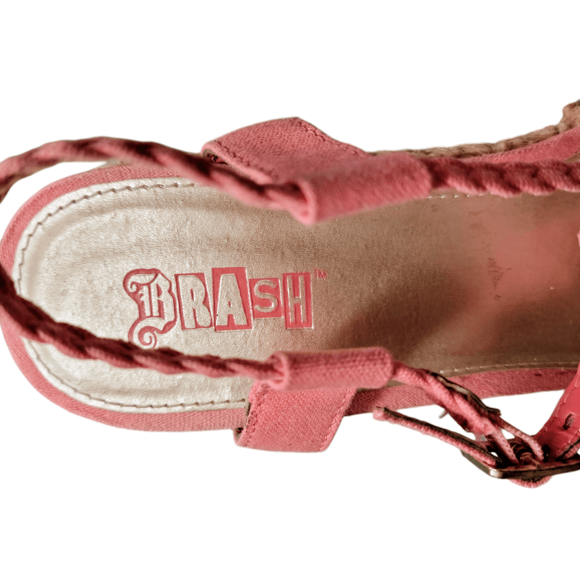 NBDN Nobrandedon Brash Pink Braided Platform High Heels Sandals Size US 9 / IT 39 - 11 Thumbnail