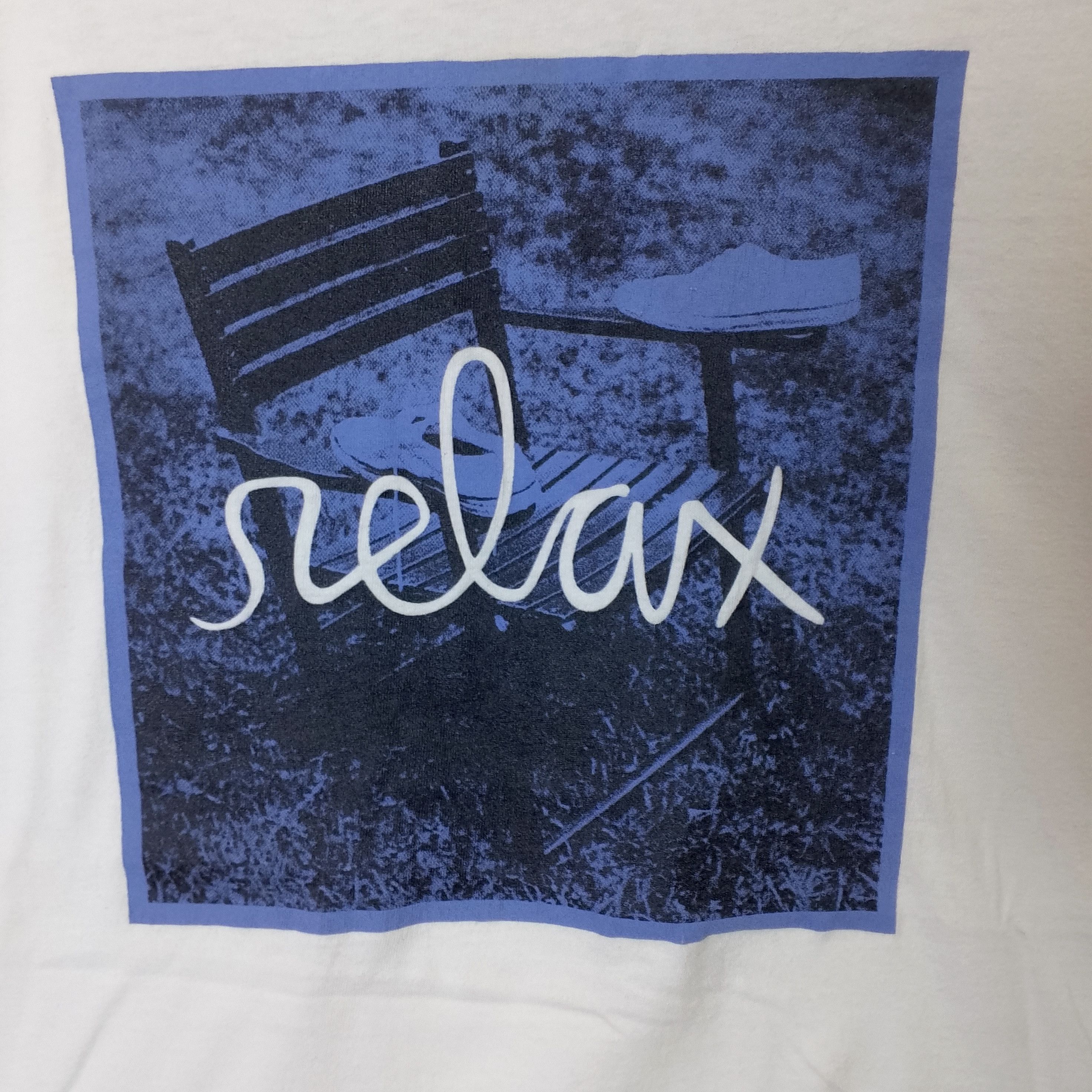 Vintage Vintage 90s Relax Graphic Tee Size US L / EU 52-54 / 3 - 3 Thumbnail