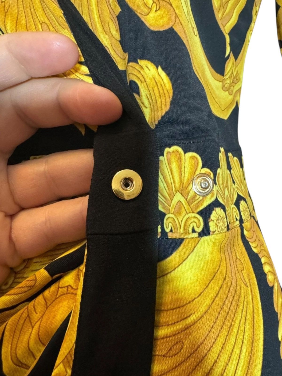 Versace Versace Baroque Jersey Dress w/ Draping & Slit Size M / US 6-8 / IT 42-44 - 7 Thumbnail