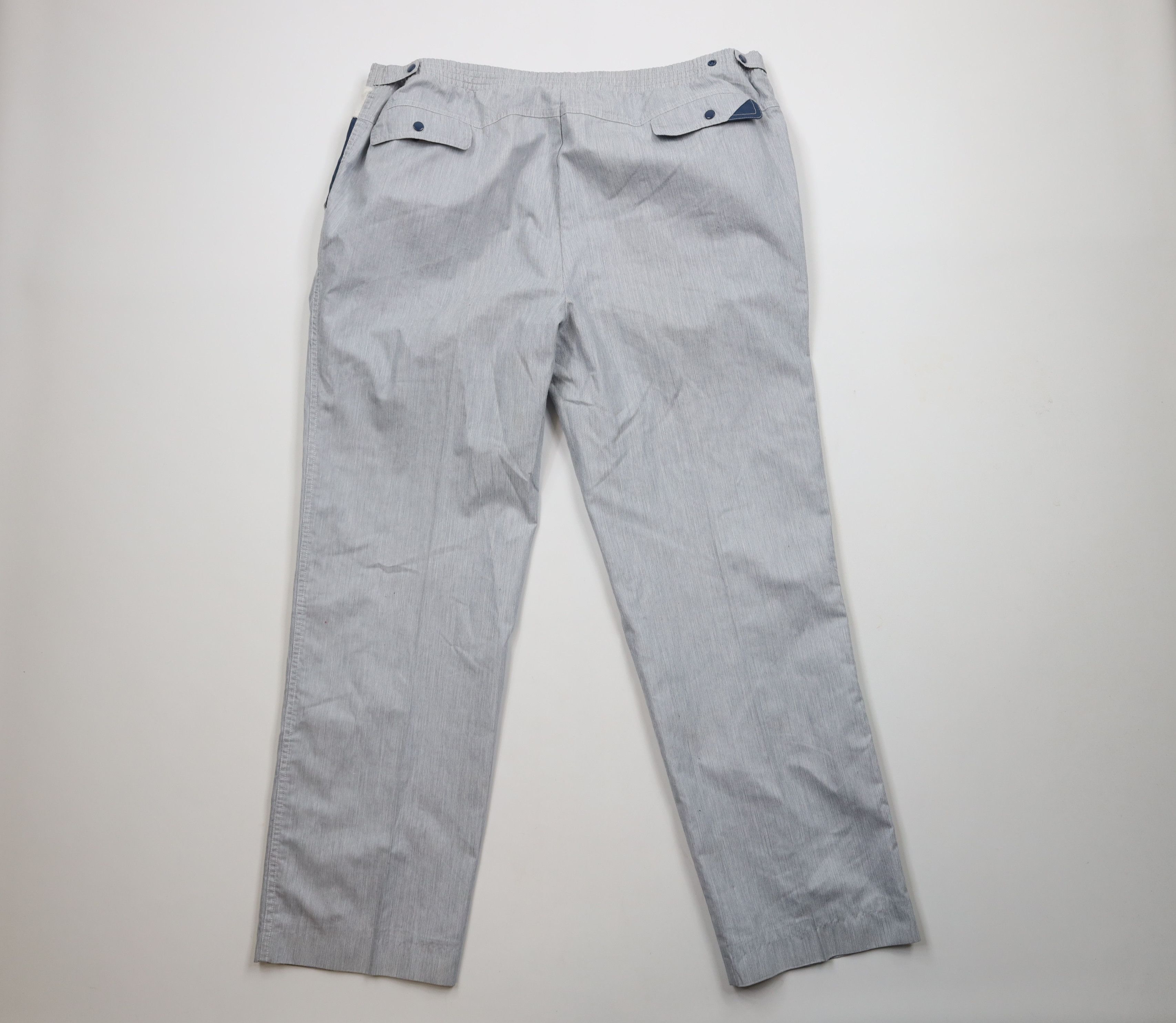 Vintage Vintage 70s Streetwear Trim Striped Wide Leg Pants Blue Size US 38 / EU 54 - 10 Thumbnail
