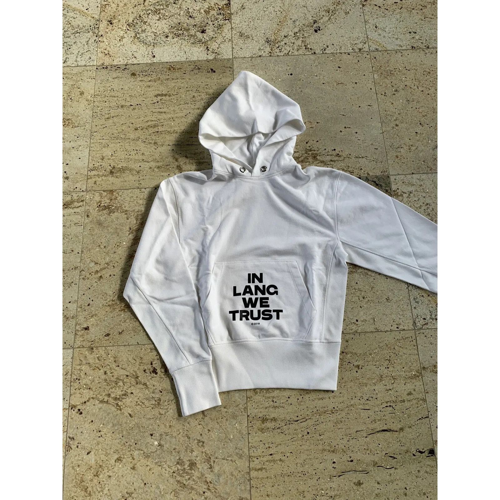 Helmut Lang Standard Hoodie “In Lang We Trust” Size US S / EU 44-46 / 1 - 2 Thumbnail