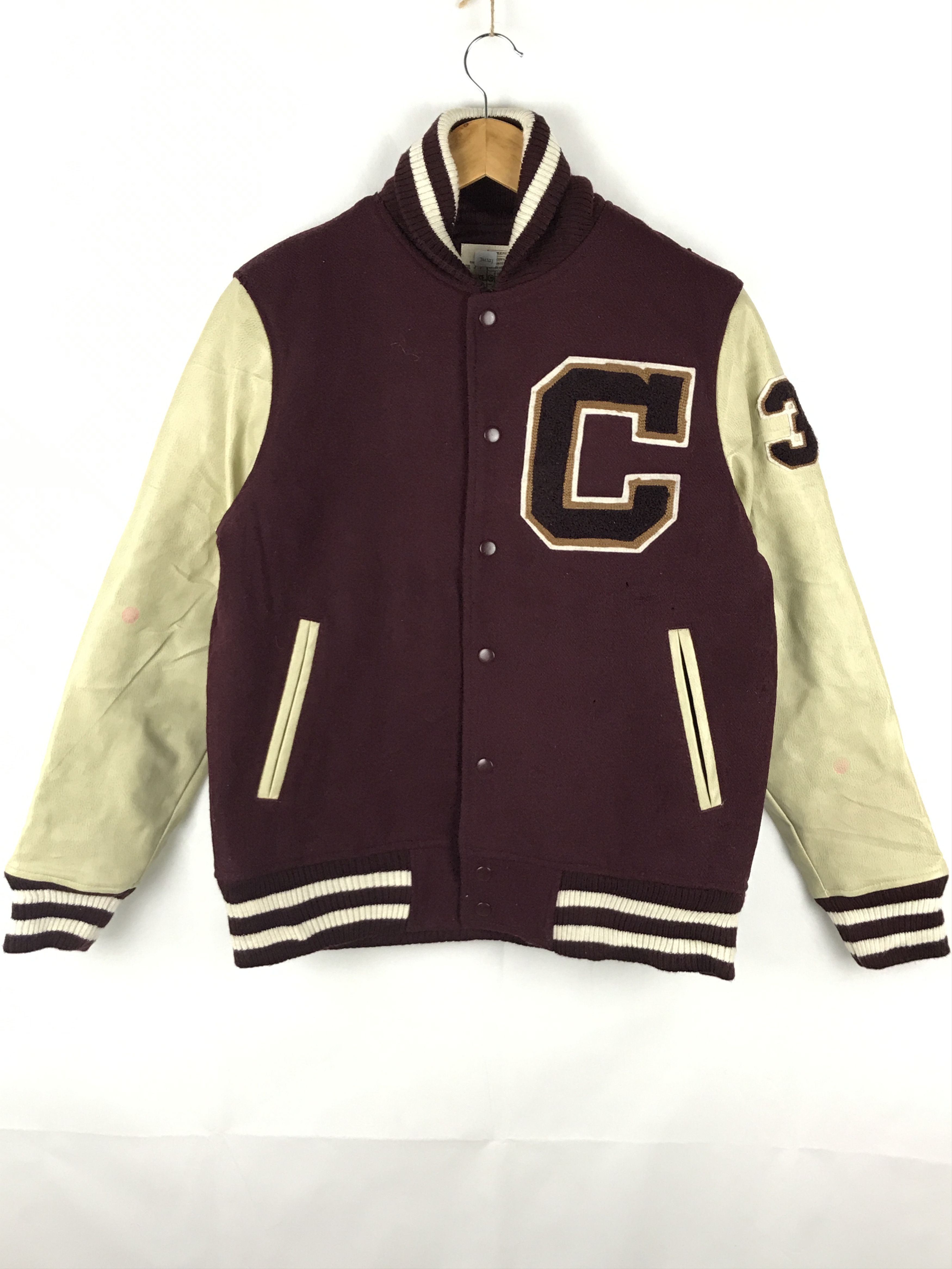 Vintage Oilcake Embroidery Varsity Jacket