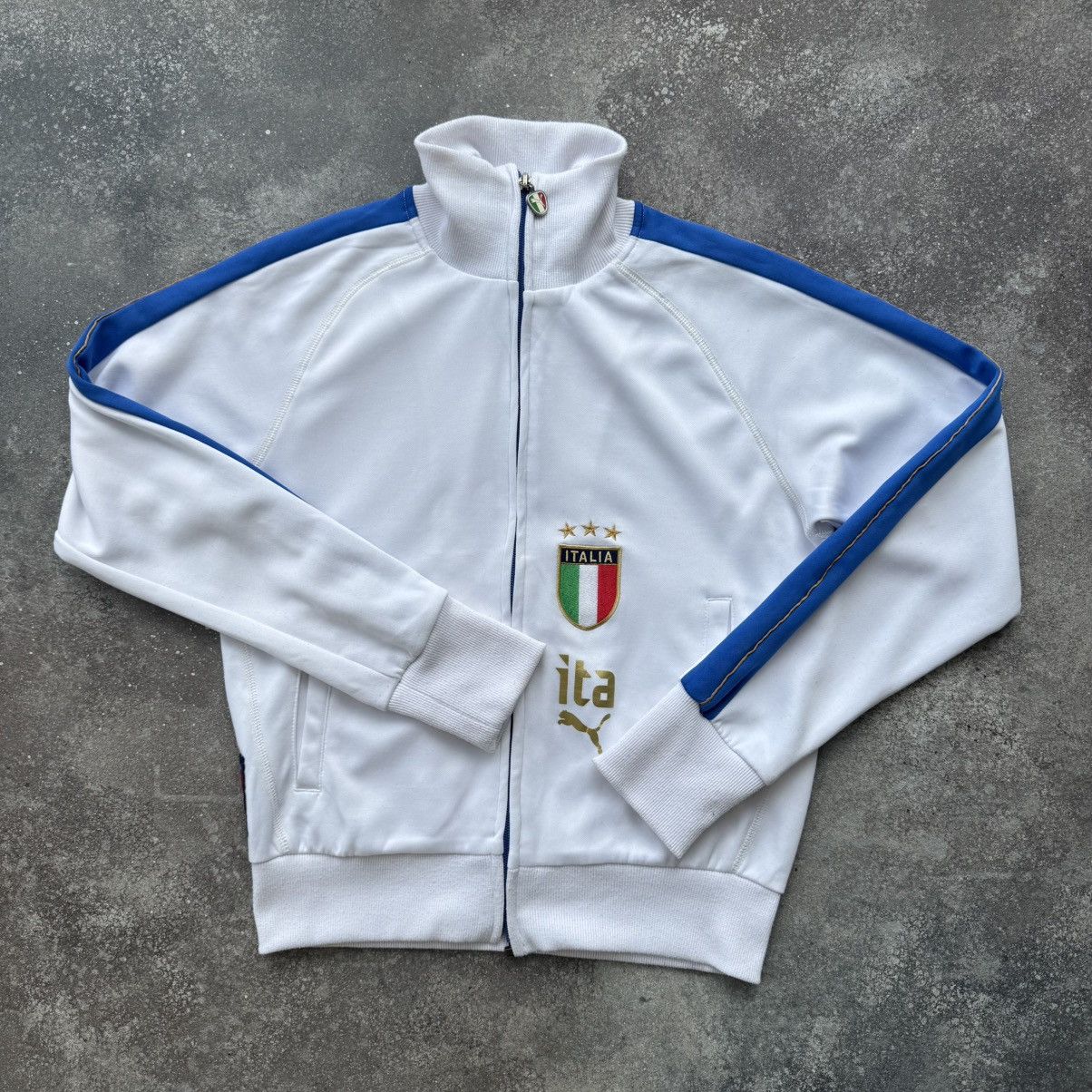 Puma × Vintage Puma Italy Y2K Aesthetic Vintage Track Jacket Size M / US 6-8 / IT 42-44 - 2 Thumbnail