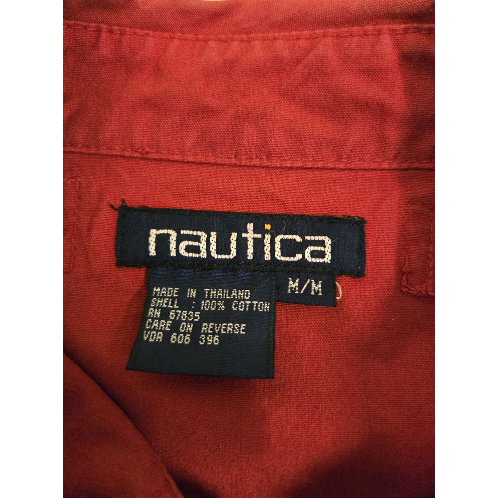 Nautica Nautica Jacket Mens M Red Full Zip Cotton Casual Lightweight Classic Logo Size US M / EU 48-50 / 2 - 4 Thumbnail