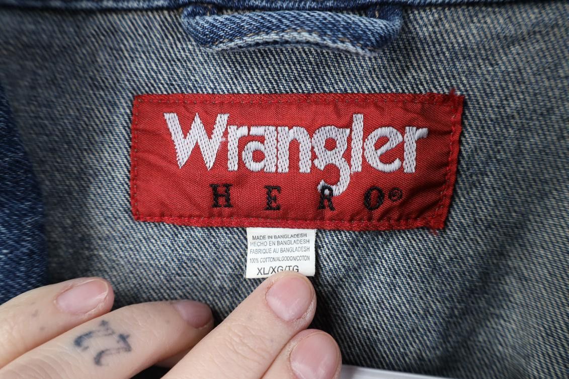 Wrangler Vintage 90s Y2K Wrangler Western Denim Jean Trucker Jacket Size US XL / EU 56 / 4 - 7 Thumbnail