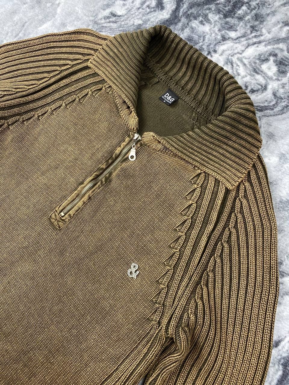 Dolce & Gabbana Vintage Dolce Gabbana Ribbed Knit Sweater 1/4 Zip Size US M / EU 48-50 / 2 - 2 Thumbnail