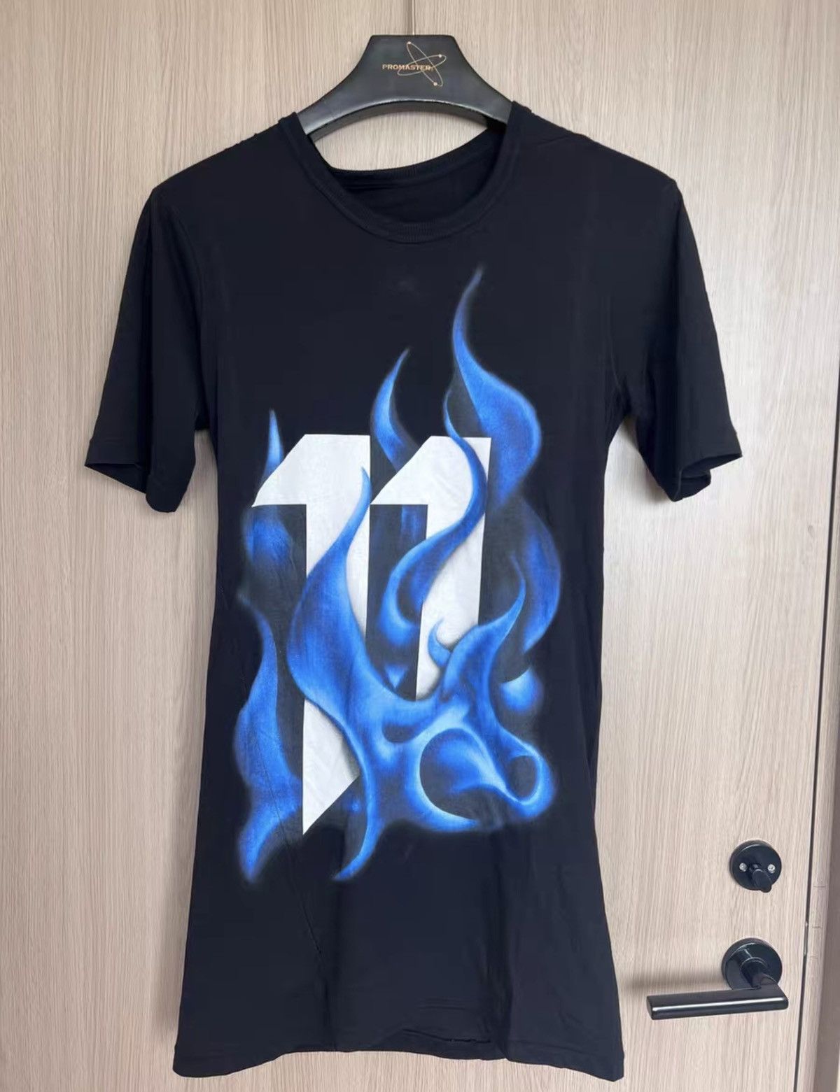 11 By Boris Bidjan Saberi Boris Bidjan Saberi 11ByBBS Flame Print Cotton T-Shirt Size US XXS / EU 40 - 1 Thumbnail