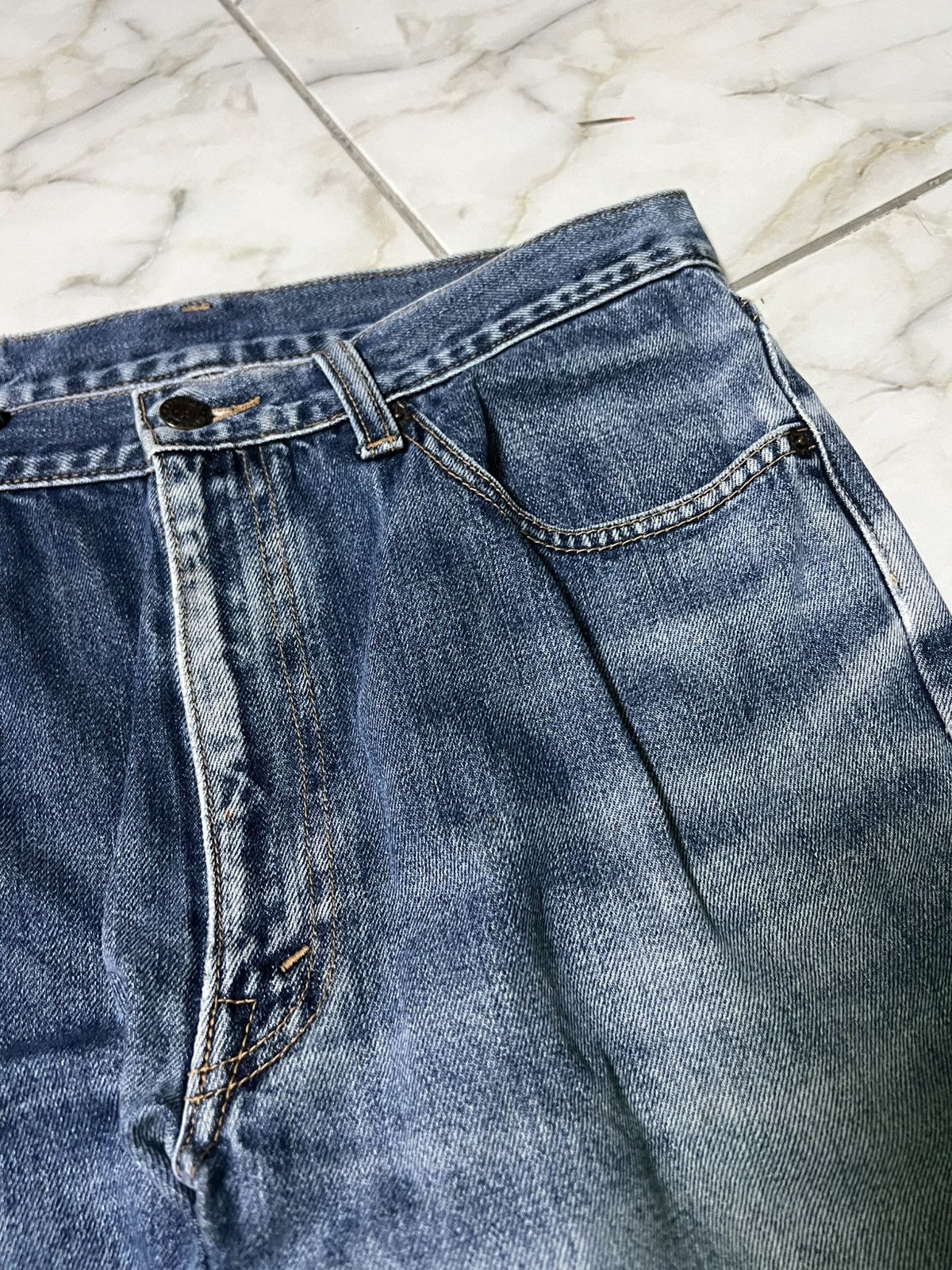 If Six Was Nine × Japanese Brand 💥BAGGY💥VINTAGE 90’s GL HEART DISTRESSED JEAN Size US 31 - 7 Thumbnail