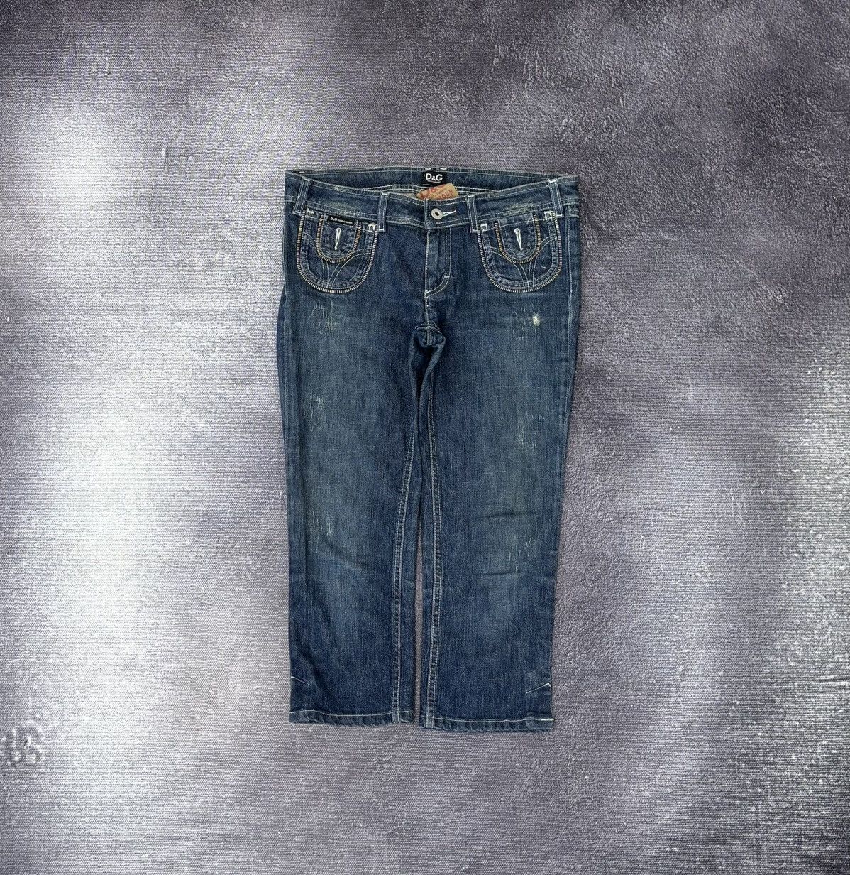 Dolce & Gabbana Vintage Dolce & Gabbana Glamour Women’s Cropped Denim Jeans Size 26" / US 2 / IT 38 - 1 Thumbnail