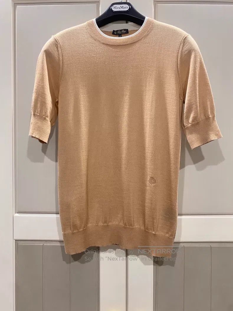 Loro Piana Loro Piana Cashmere and silk blend short-sleeved top, fabr Size S / US 4 / IT 40 - 1 Thumbnail