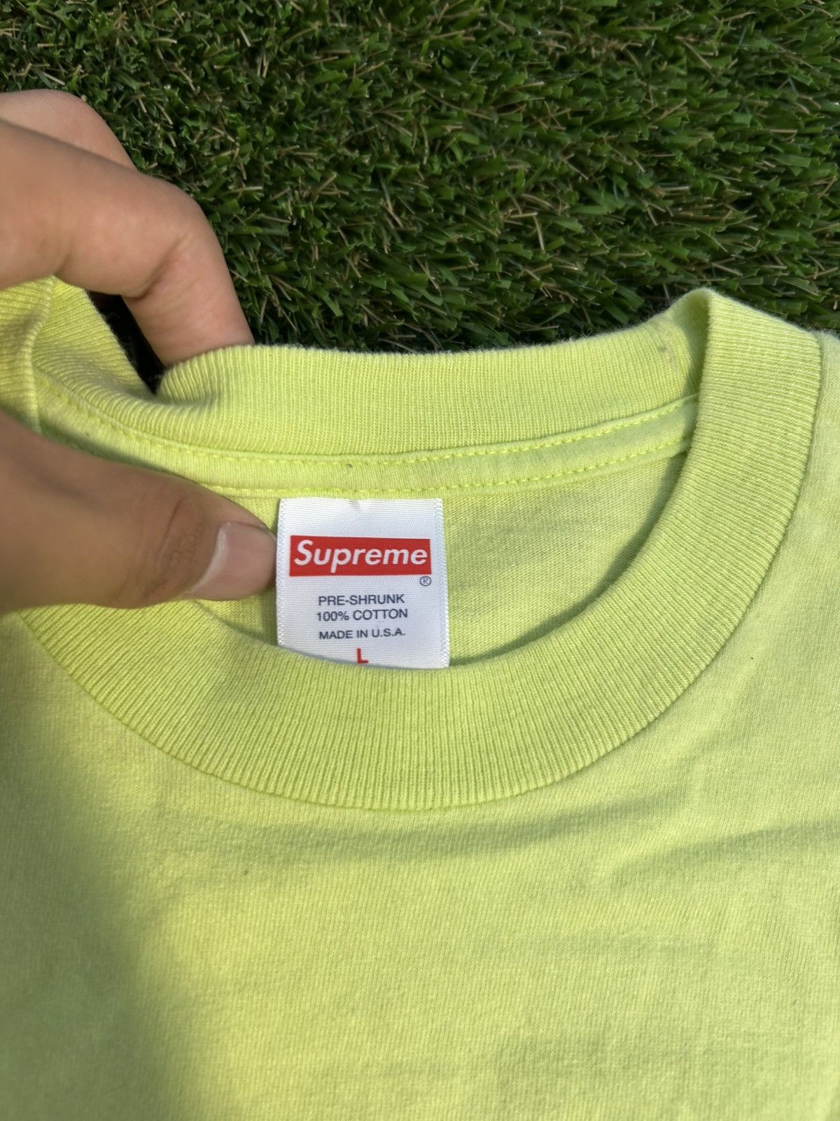 Supreme Supreme SS21 Shadow Surf Neon Green Tee Size US L / EU 52-54 / 3 - 4 Thumbnail