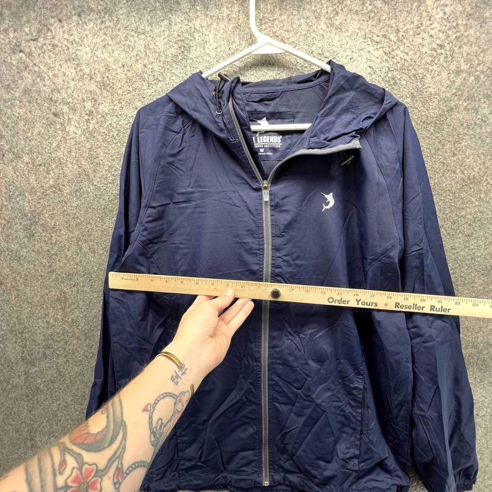 Vintage Reel Legends Jacket Mens M Blue Hooded Full Zip Windbreaker Fishing Size US M / EU 48-50 / 2 - 4 Thumbnail