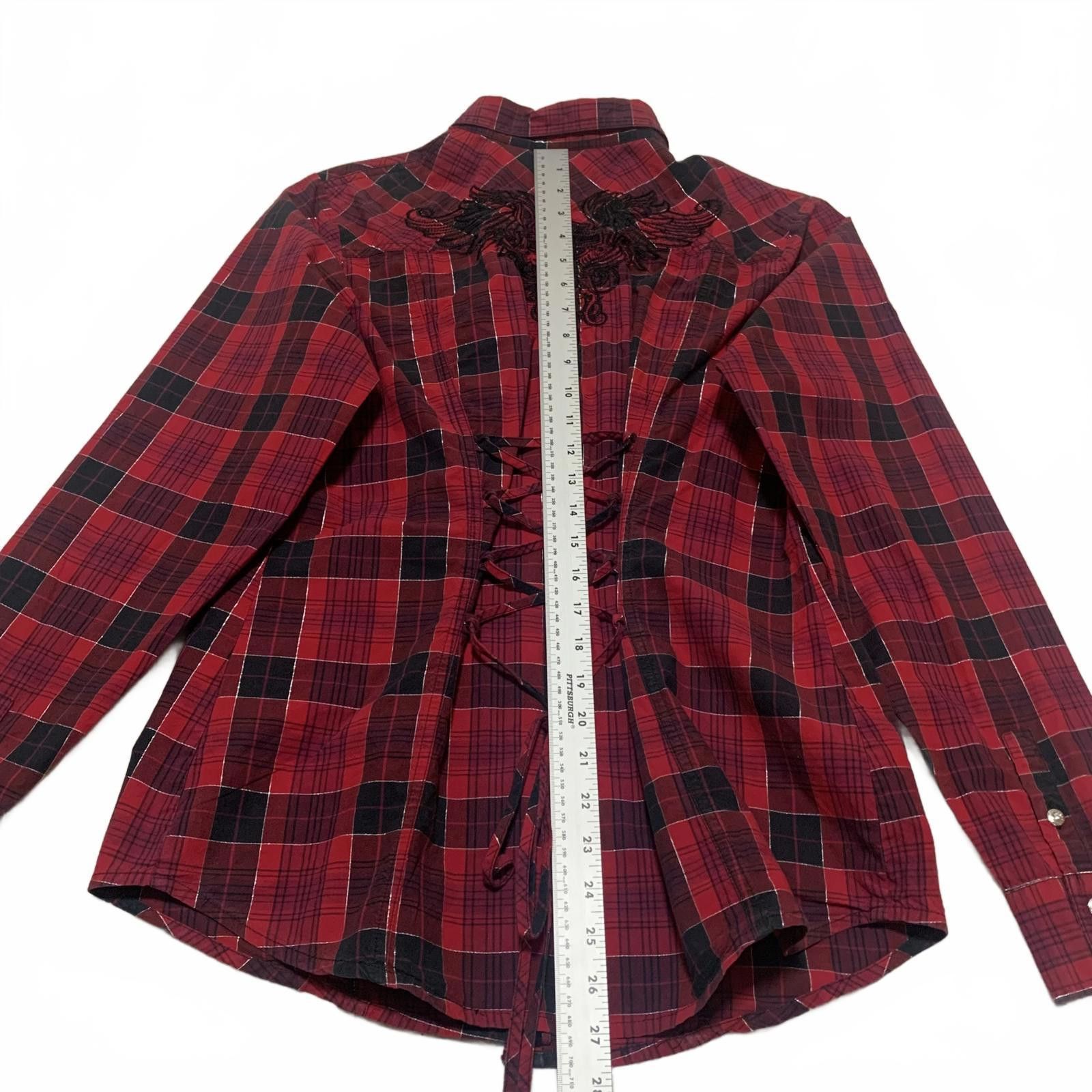 Harley Davidson Harley Davidson Red Plaid Flannel Shirt Corset Back L Size US L / EU 52-54 / 3 - 8 Thumbnail