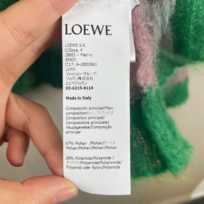 Loewe Loewe Color striped horsehair knitted cardigan sweater Size L / US 10 / IT 46 - 4 Thumbnail