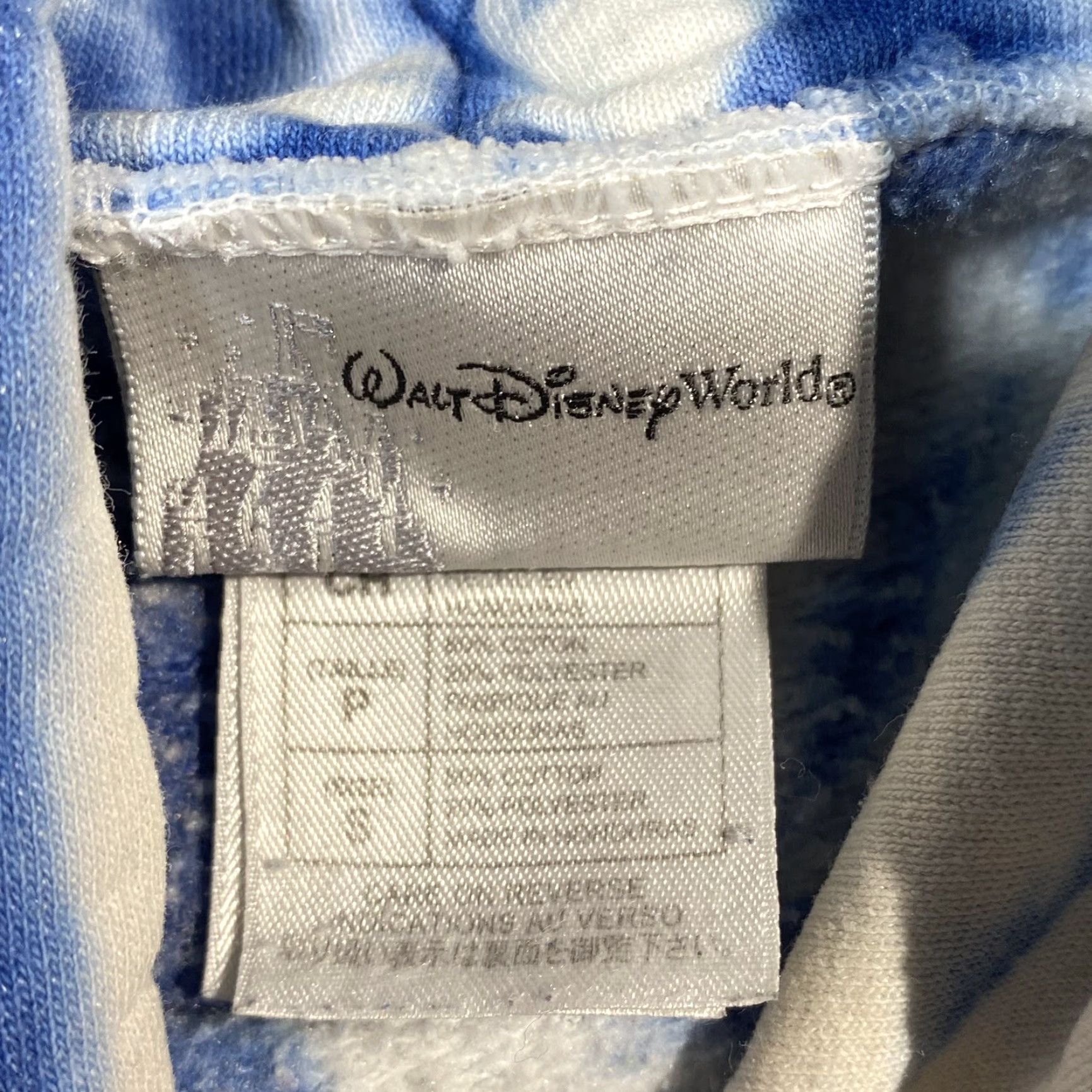 Disney Walt Disney World Mickey Mouse Tie-Dye Hoodie Four Parks one World Blue SZ S Hoodie Unisex Adults S Blue Mickey Mouse Disney Pullover Activewear Size S / US 4 / IT 40 - 6 Thumbnail