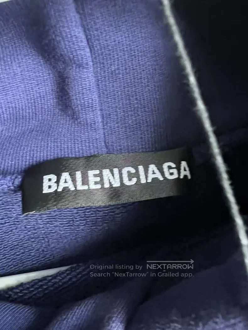Balenciaga Balenciaga Coke hooded sweatshirt blue XL Size US XL / EU 56 / 4 - 3 Thumbnail