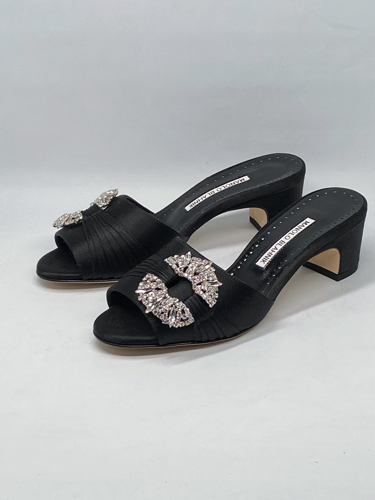 Manolo Blahnik Manolo Blahnik Prinap Satin Crystal Buckle Mules size 36 Size US 6 / IT 36 - 7 Thumbnail