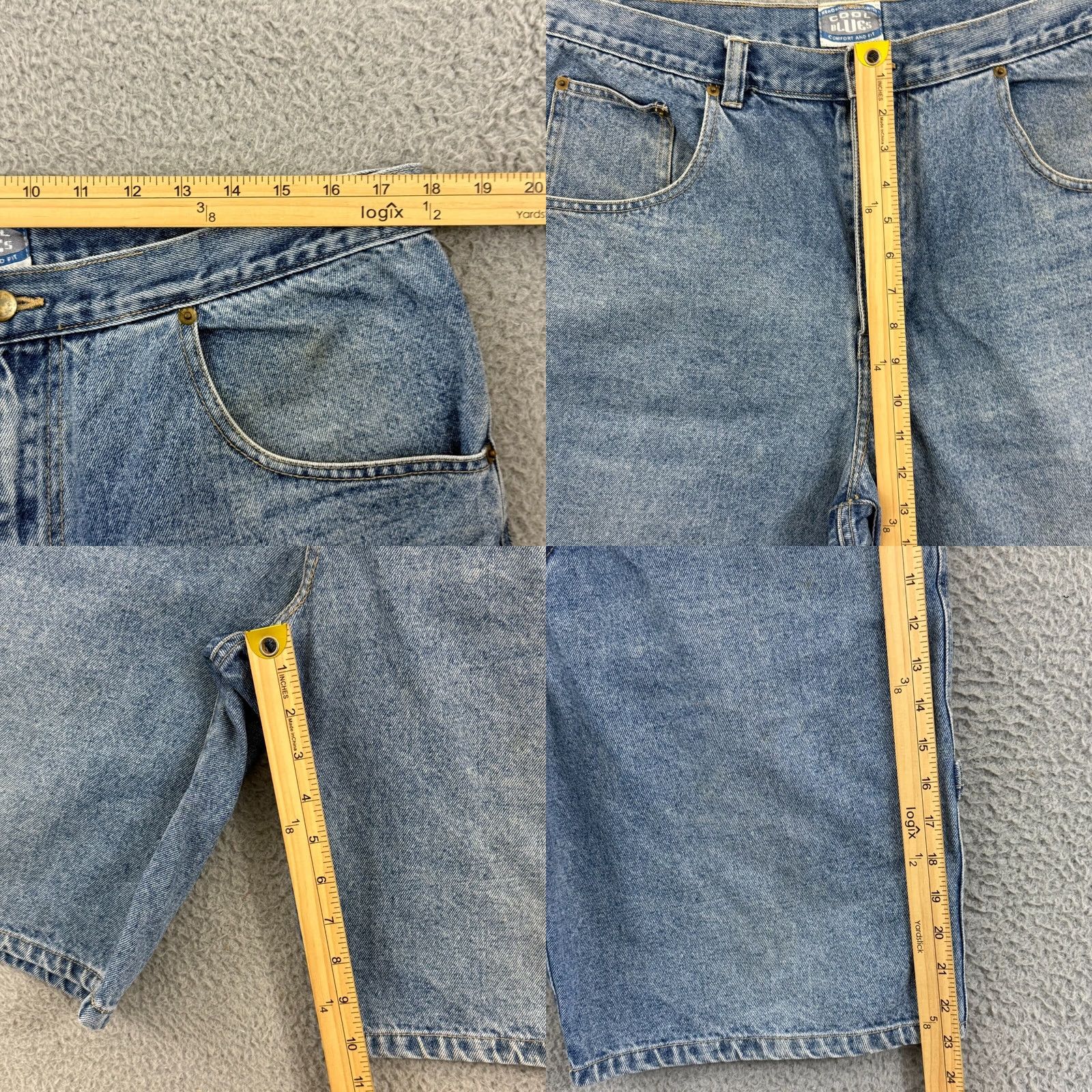 Vintage VINTAGE Cool Blues Denim Short Men 36 Blue 90s Jorts Baggy Carpenter 80s Skater Shorts Mens Blue Denim Pocket 5-Pocket Design Size US 38 / EU 54 - 8 Thumbnail