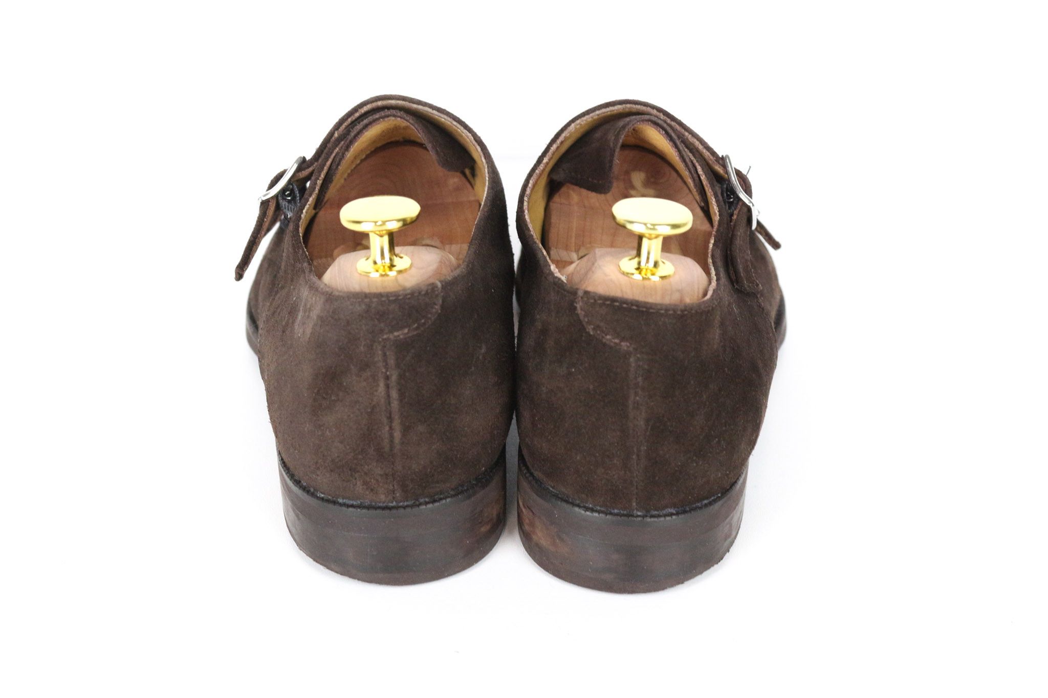Suitsupply EU40 Brown Suede Calf Leather Double Monk Shoes 73519 Size US 7 / EU 40 - 6 Thumbnail