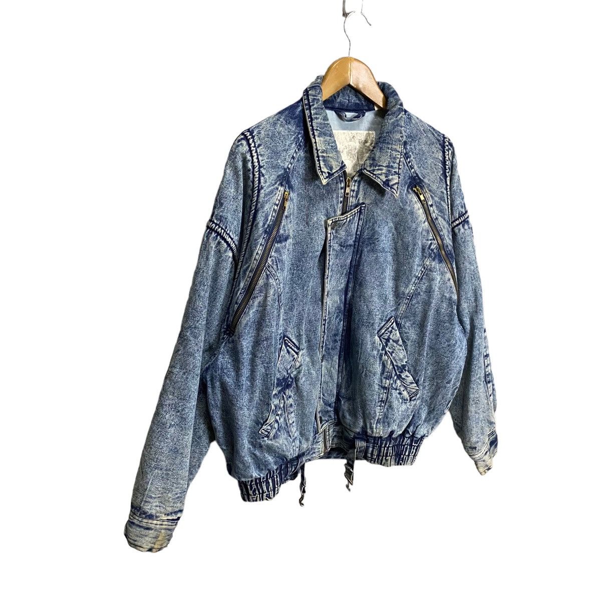 Japanese Brand × Vintage Vintage 80s Gleeman denim bomber jacket Size US L / EU 52-54 / 3 - 2 Thumbnail