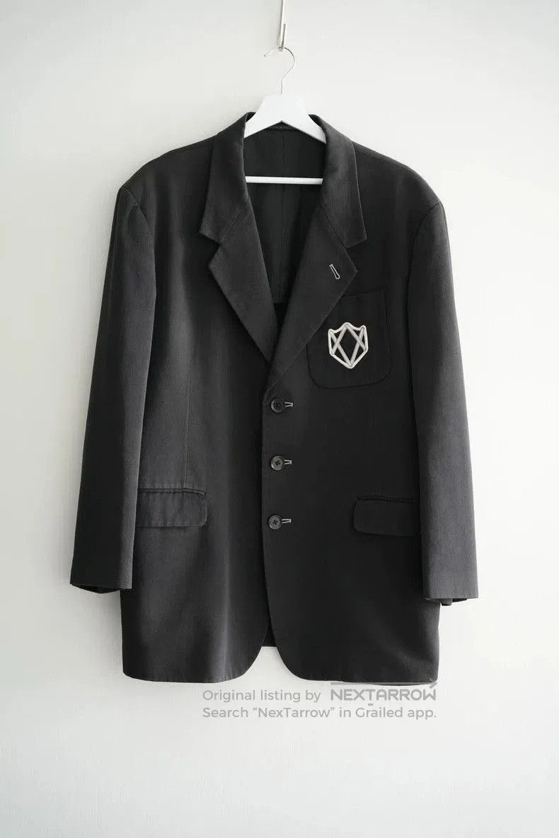 Yohji Yamamoto 03ss Silk Badge Blazer.