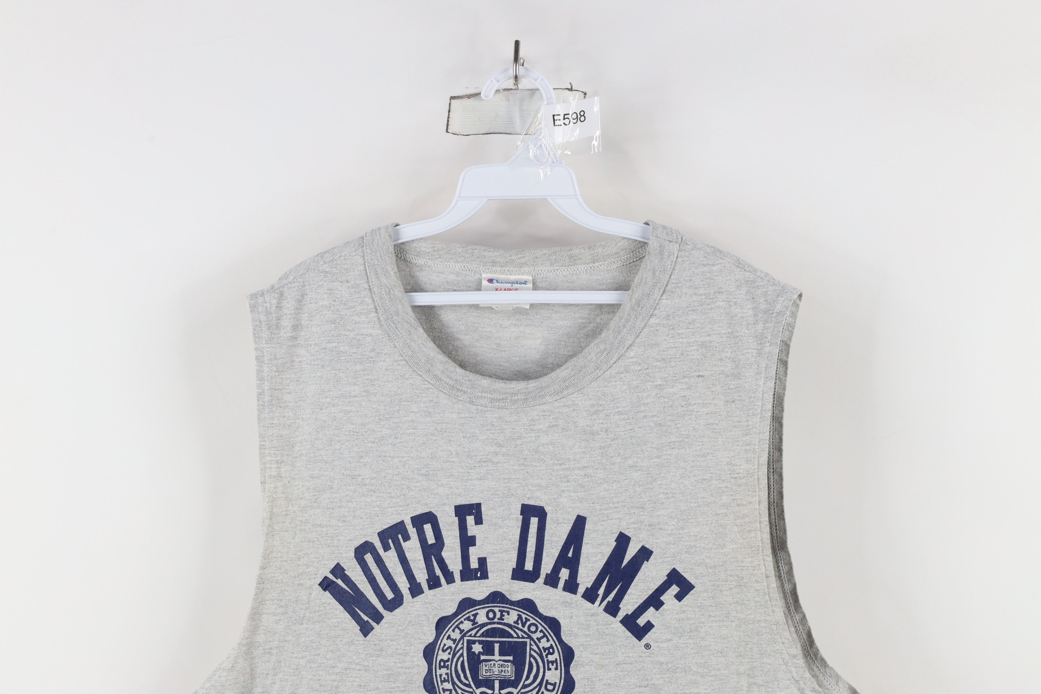 Champion × Vintage Vintage 90s Champion University Football Sleeveless T-Shirt Size US XL / EU 56 / 4 - 2 Thumbnail