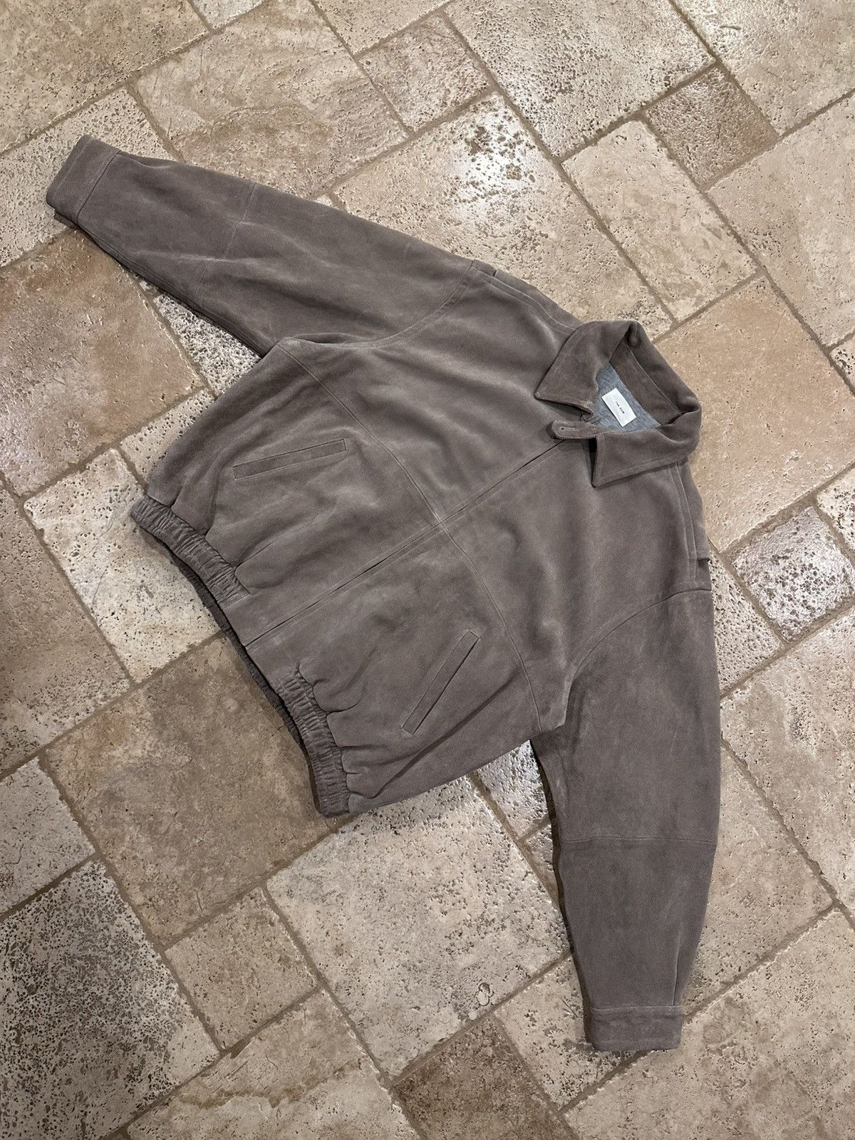 The Row The Row Ronan Suede Calfskin Leather Biege Bomber Jacket Size US M / EU 48-50 / 2 - 6 Thumbnail