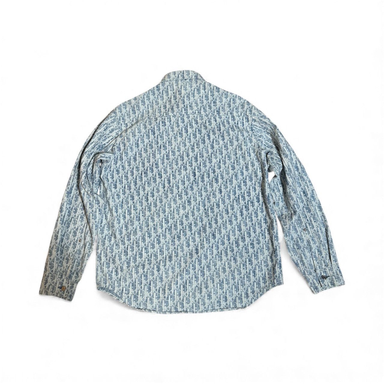 Dior 🔥2400$ Dior Oblique Kasuri Monogram Cotton Denim Overshirt Size US M / EU 48-50 / 2 - 15 Thumbnail
