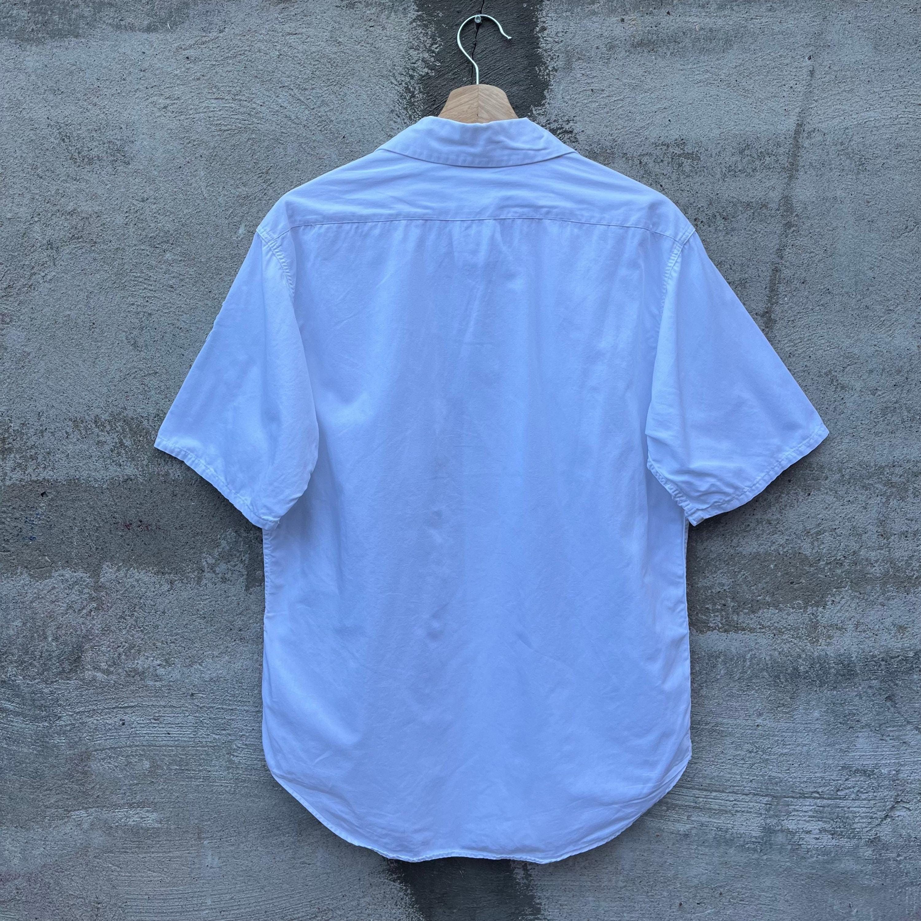 Vintage 60's USN White Short Sleeve Button Down Shirt Size US L / EU 52-54 / 3 - 2 Thumbnail
