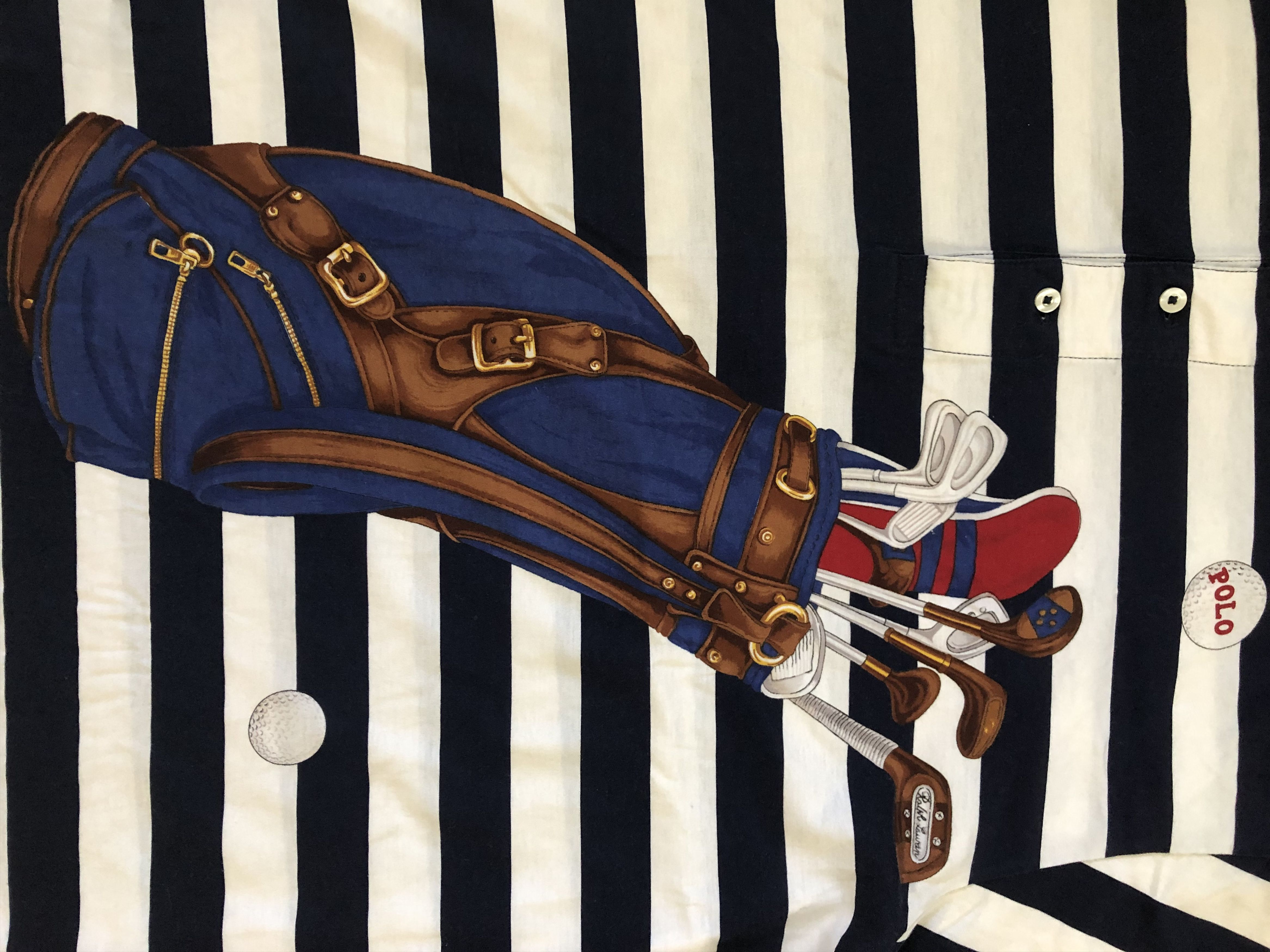 Polo Ralph Lauren Vintage Polo Ralph Lauren Golf Bag Polo Shirt XL Size US XL / EU 56 / 4 - 2 Thumbnail