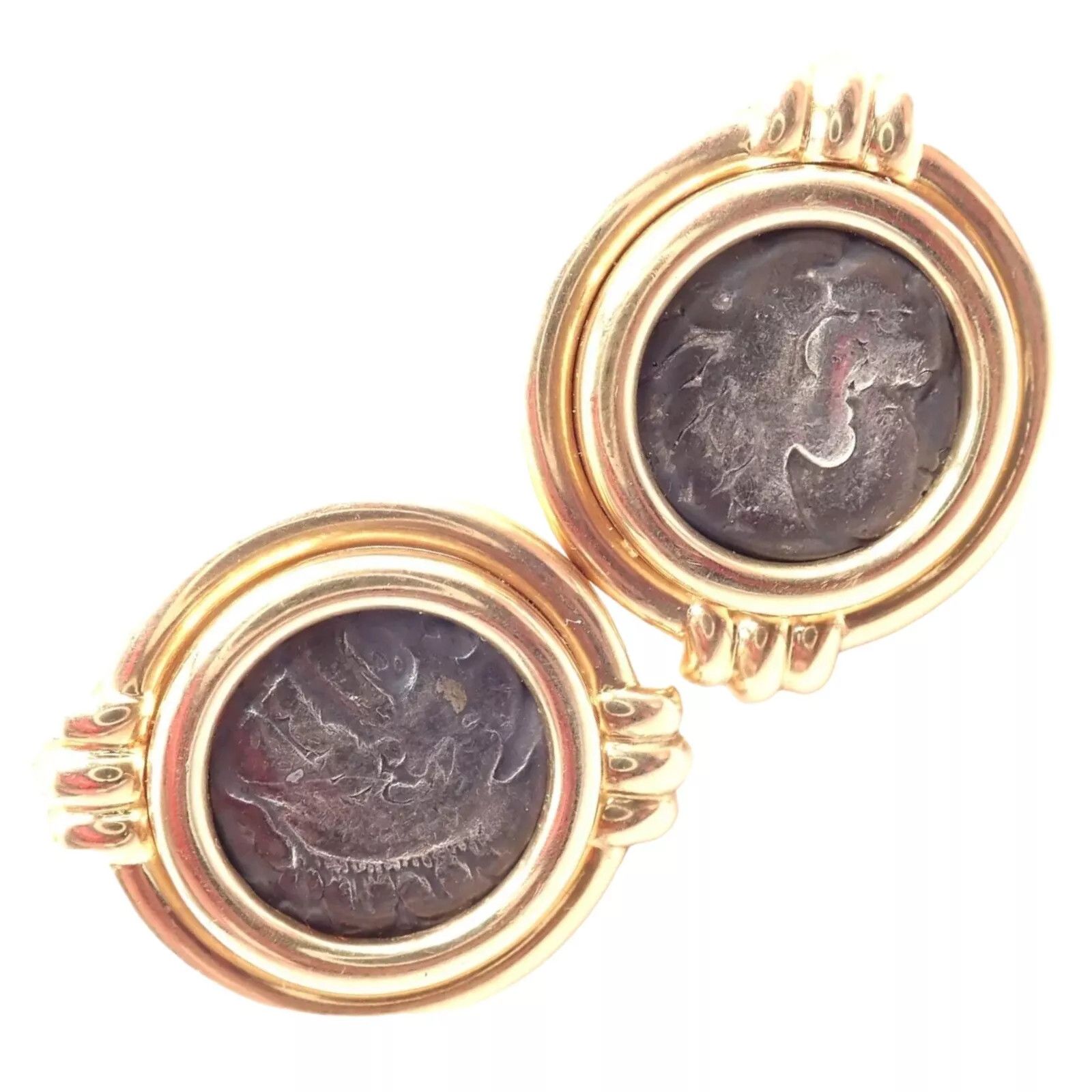 Bvlgari Bulgari Bvlgari 18k Alexander The Great Coin Moneta Earrings Size ONE SIZE - 1 Thumbnail