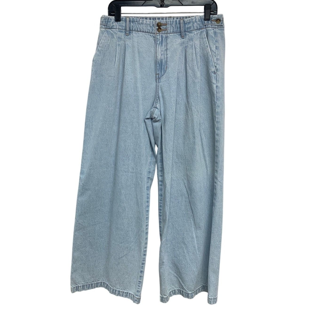 American Eagle Outfitters New American Eagle Womens 6 Strigid Wide Leg Denim Jeans Size 28" / US 6 / IT 42 - 1 Thumbnail
