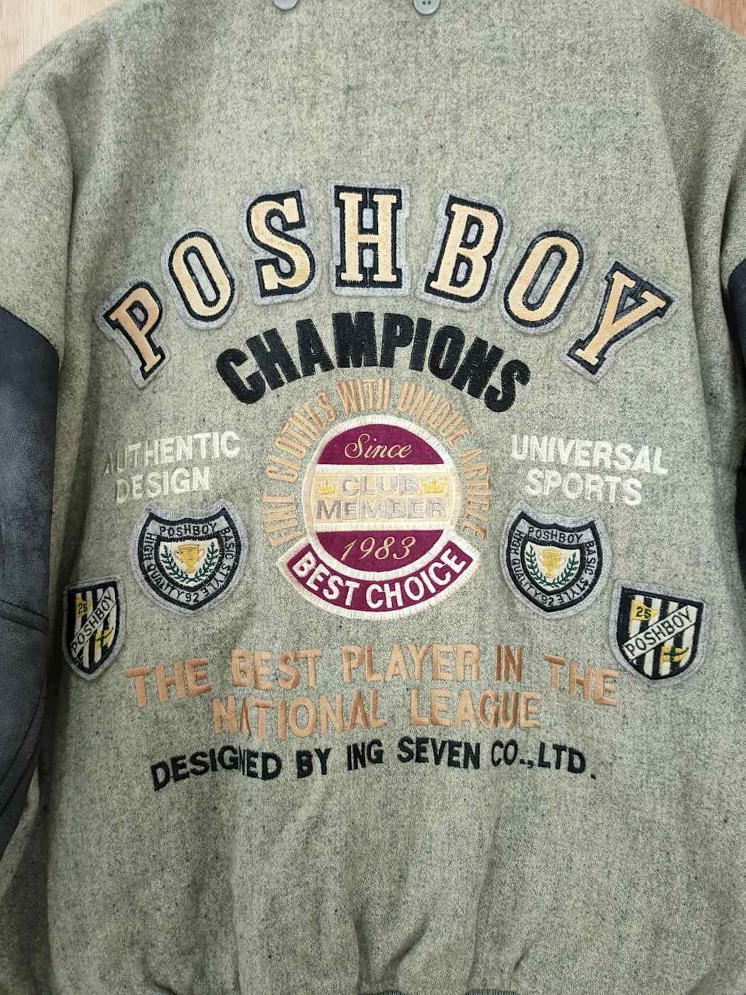 Vintage Posh Boy champion faded wool varsity jacket #4094DLAL Size US M / EU 48-50 / 2 - 13 Thumbnail