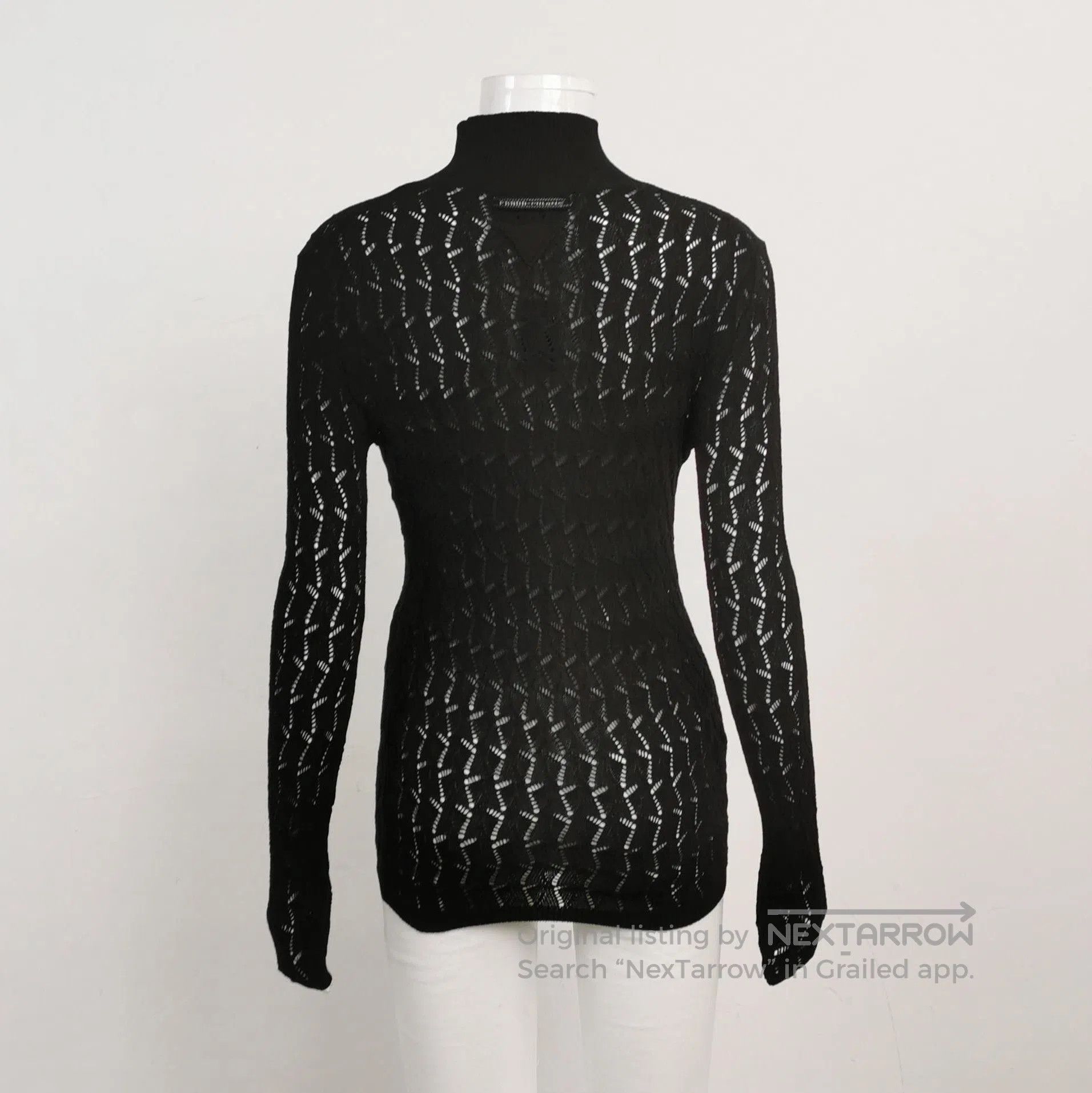 Prada Prada Black Cotton Turtleneck Knit Sweater . Size S / US 4 / IT 40 - 2 Thumbnail