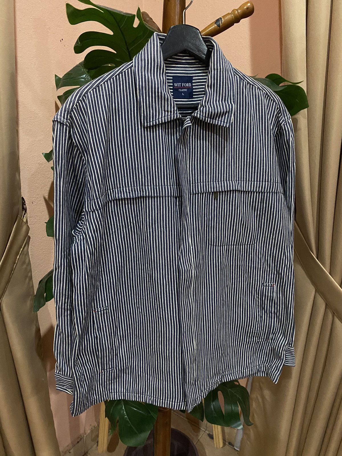 Vintage Wit Ford Classic Striped Workwear Jacket - Vintage Japanese Size US L / EU 52-54 / 3 - 5 Thumbnail