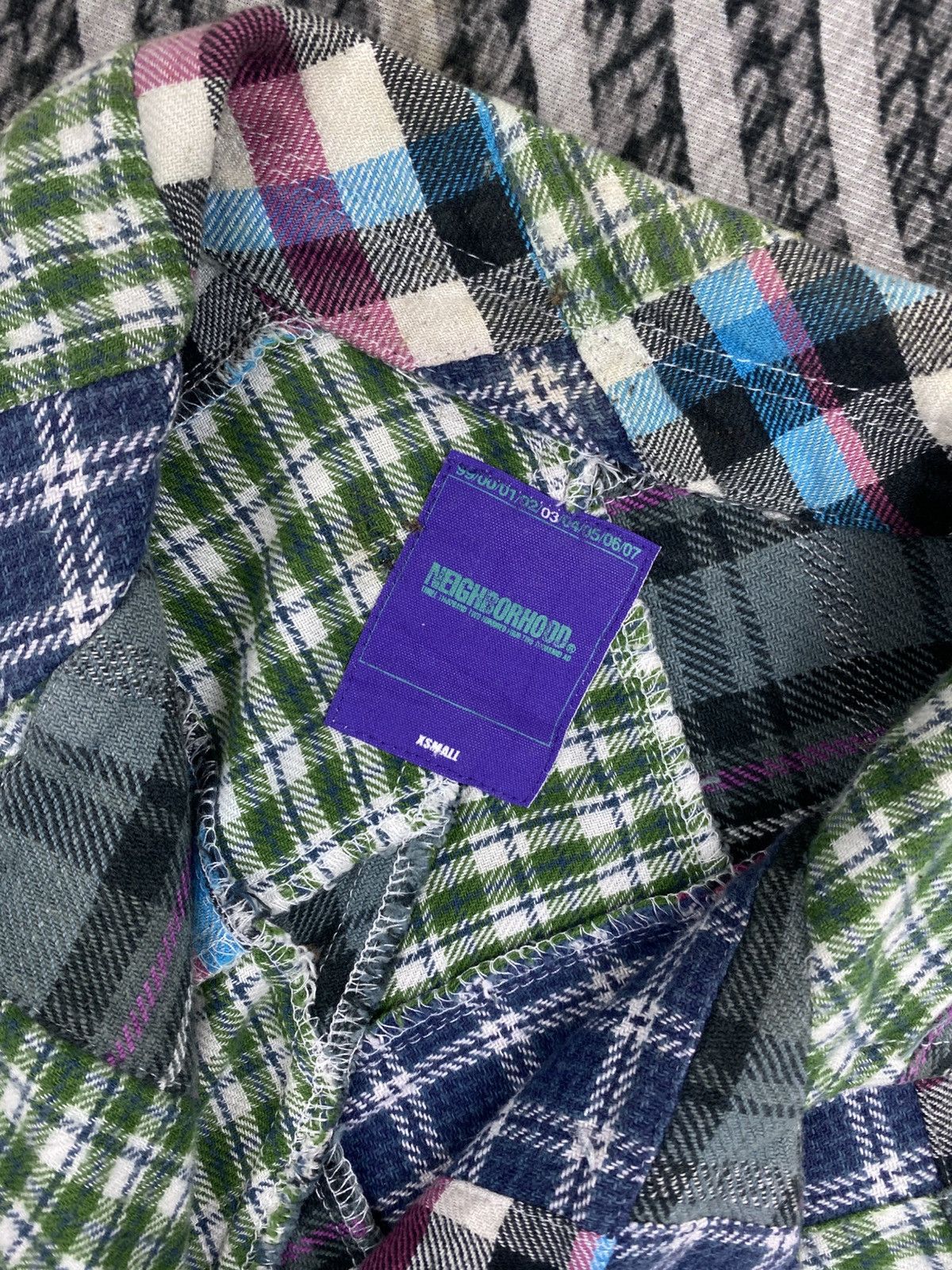 Neighborhood 2003 Neighborhood Multicolor Patchwork Checked Button Jacket Size US XXS / EU 40 - 9 Thumbnail