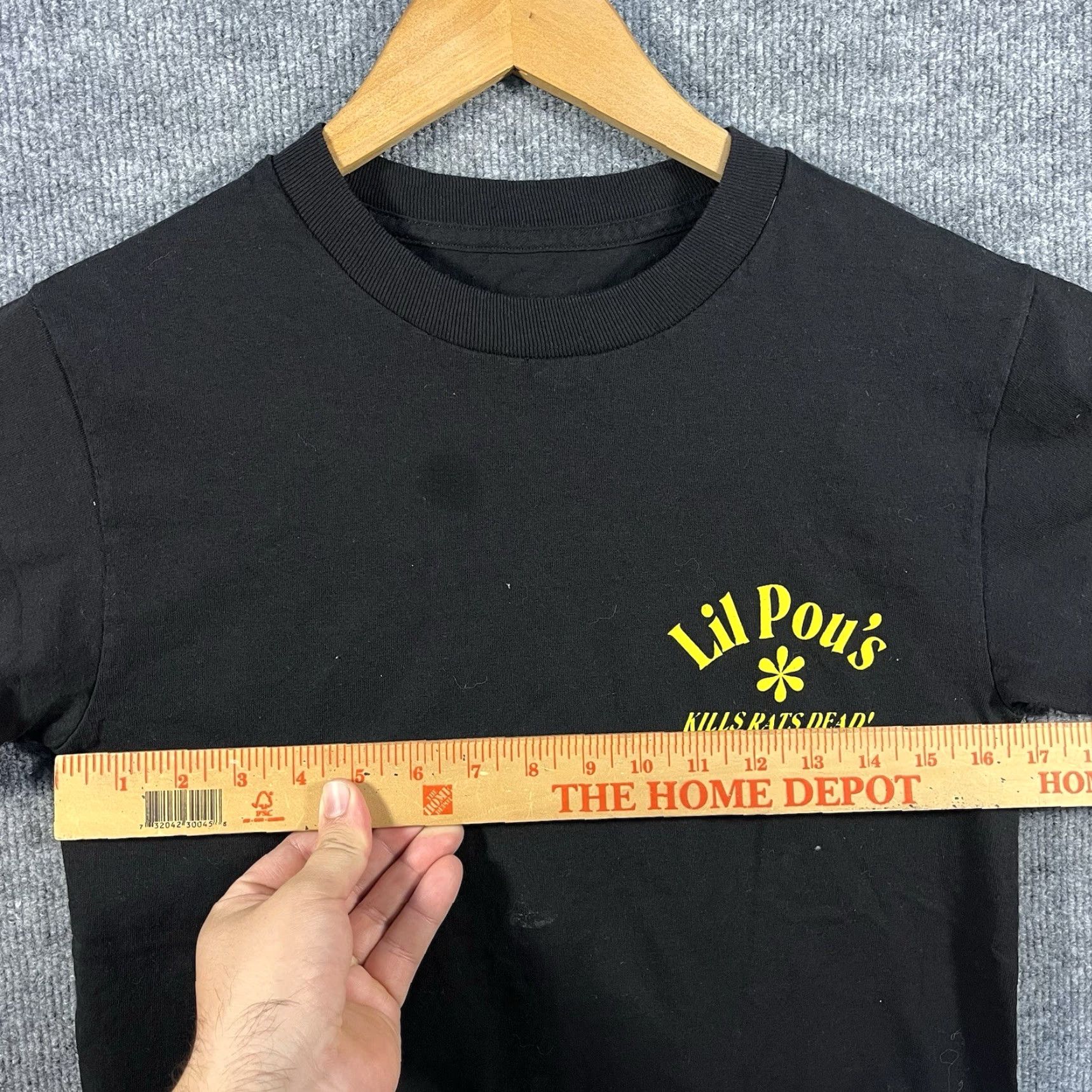 Vintage Pouya Lil Pou’s Rat Tee Graphic T-shirt Mens Small Black Cotton Crew Neck Long Sleeve Hip Hop Music Graphic Print Tee Size US S / EU 44-46 / 1 - 6 Thumbnail
