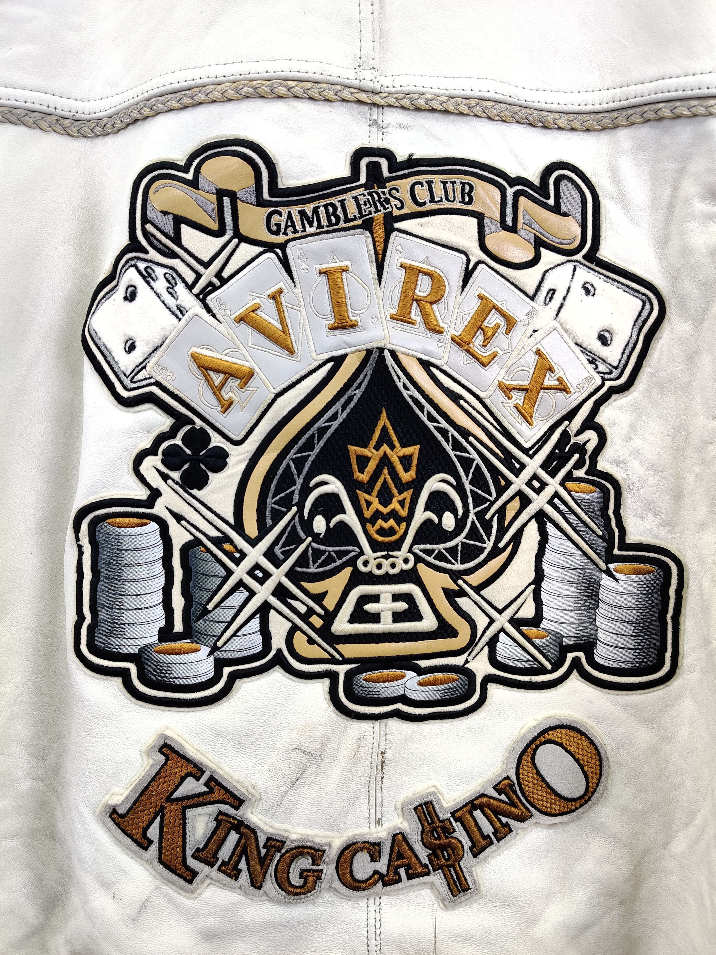 Avirex Vintage 90's Avirex Gamblers Club King Casino Leather Jacket Size US XXL / EU 58 / 5 - 7 Thumbnail