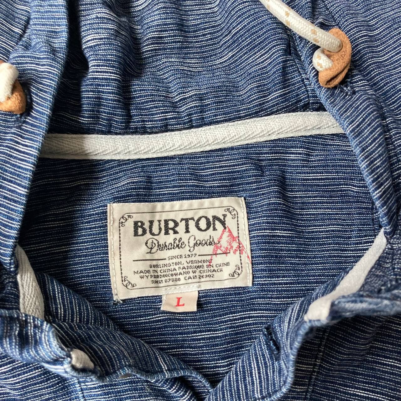 Burton Burton Snowboards Hooded Long Sleeve Cotton Shirt Size US L / EU 52-54 / 3 - 8 Thumbnail